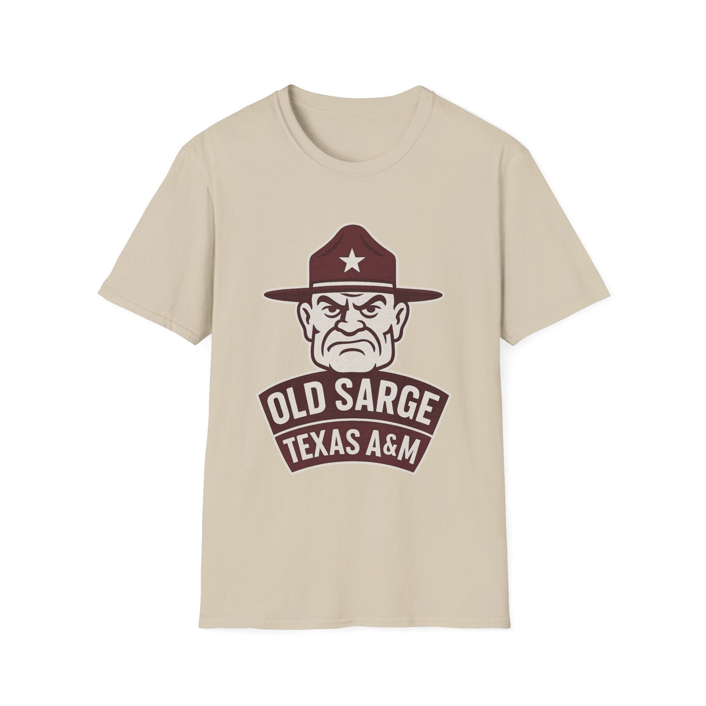 Texas A&M Old Sarge Unisex Softstyle T-Shirt - Sweet Baby Jeez Teez