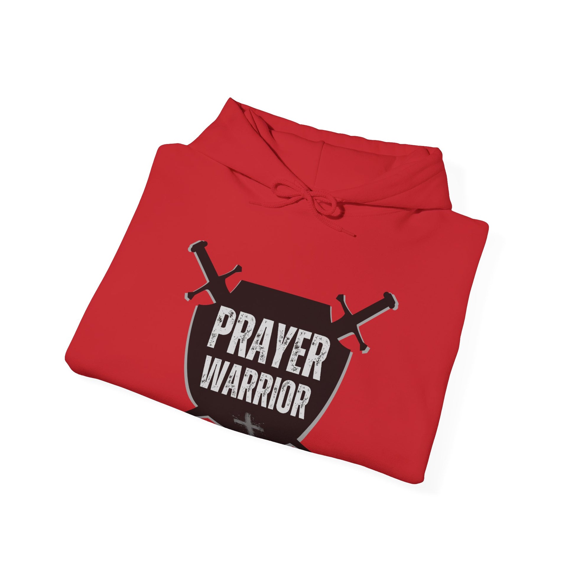 Prayer Warrior Shield Men's Hoodie (Black Logo) - Sweet Baby Jeez Teez