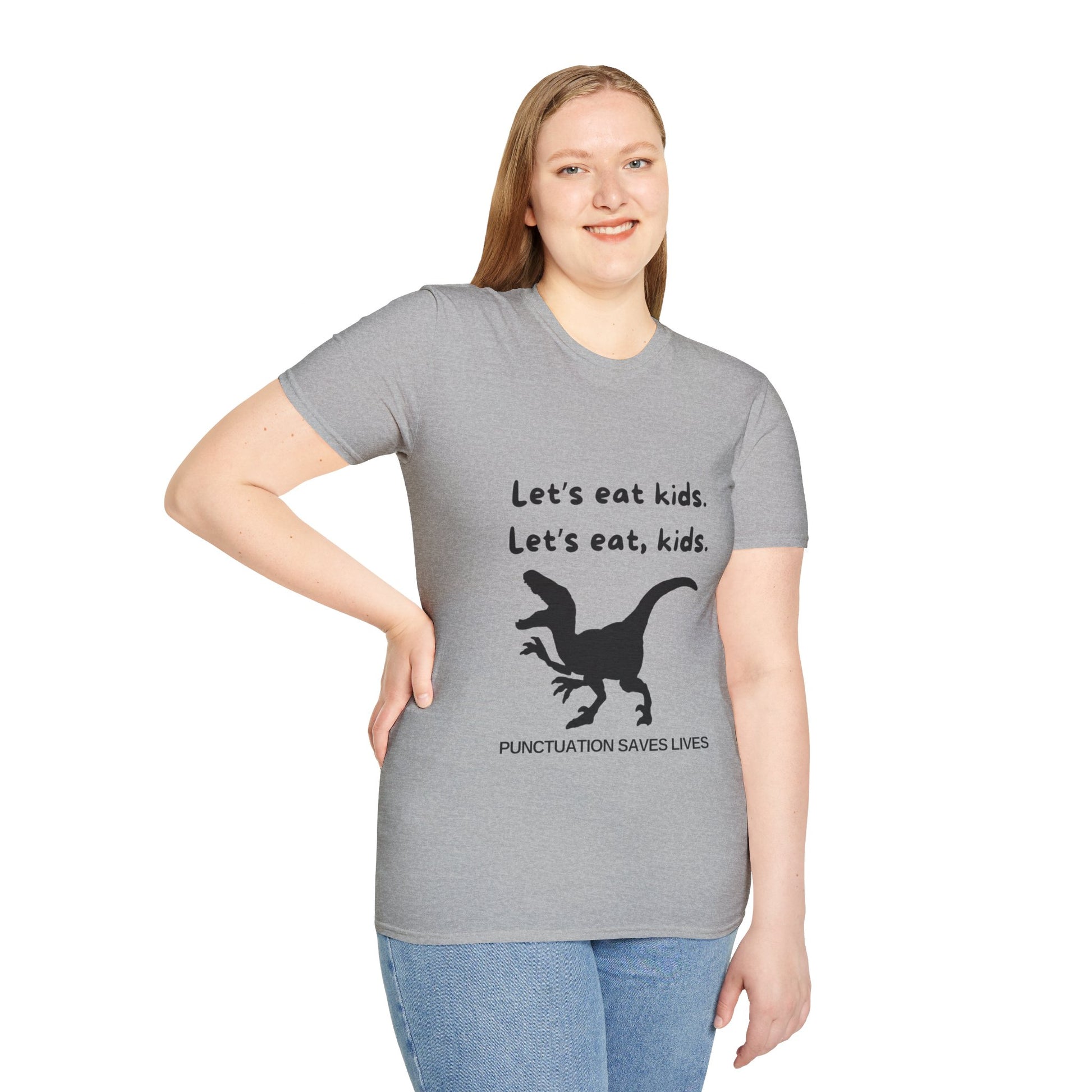 Lets Eat Kids Mens Tshirt (Black Logo) - Sweet Baby Jeez Teez