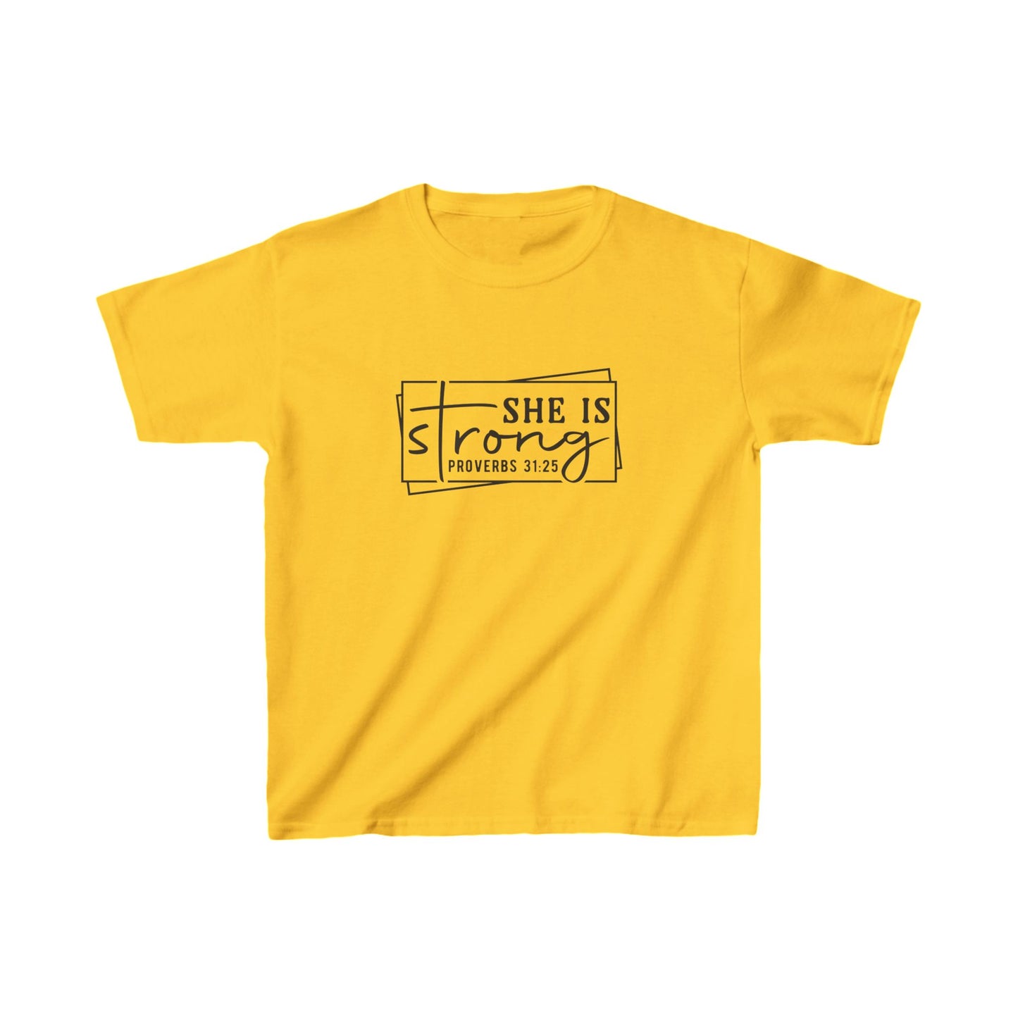 She is Strong Girl's Tshirt (Box Logo) - Sweet Baby Jeez Teez