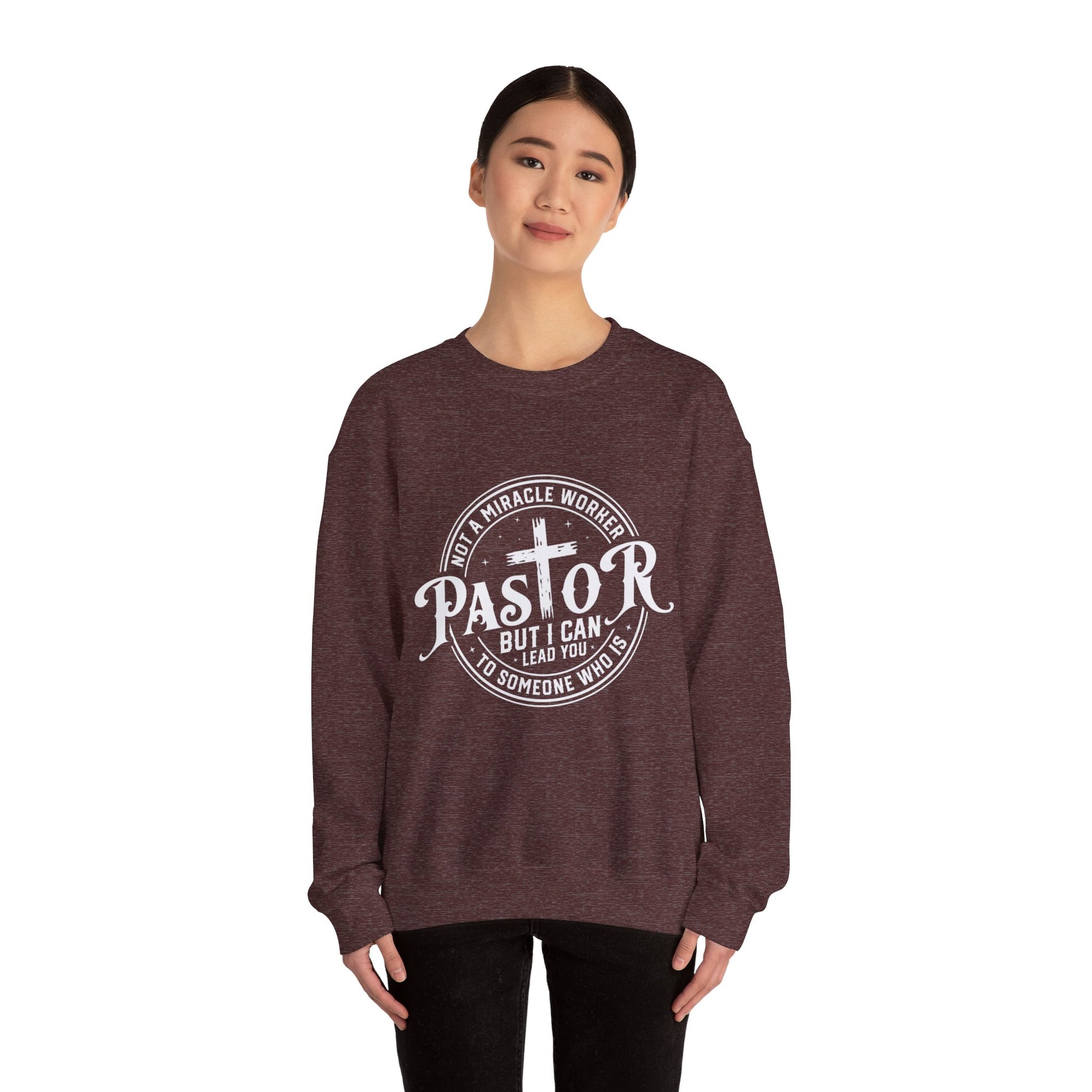 Pastor Women's Relaxed Sweatshirt (White Logo) - Sweet Baby Jeez Teez