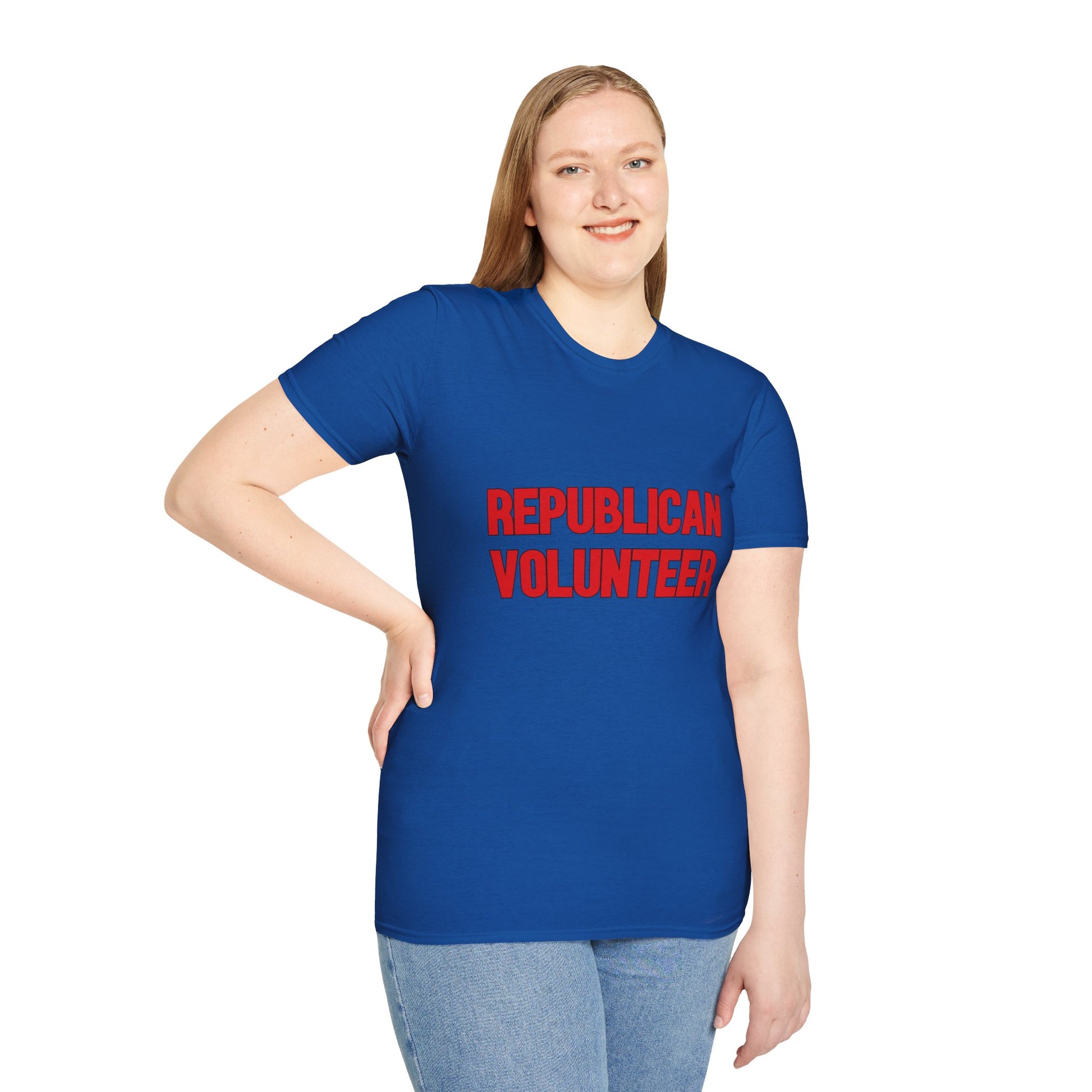 Republican Volunteer Unisex Tshirt (Red Logo) - Sweet Baby Jeez Teez