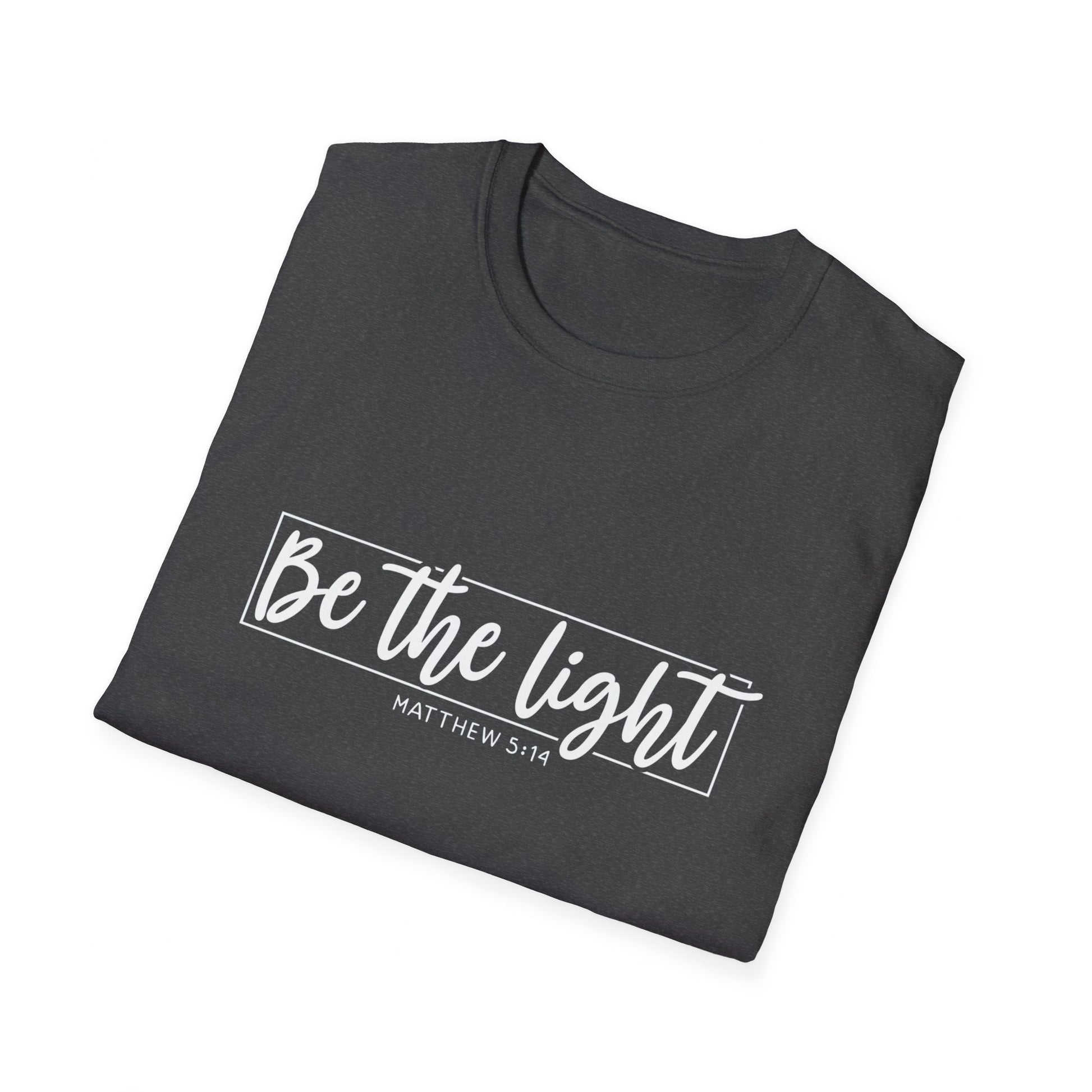 Be the Light Womens Relaxed/Plus Tshirt (White Logo) - Sweet Baby Jeez Teez