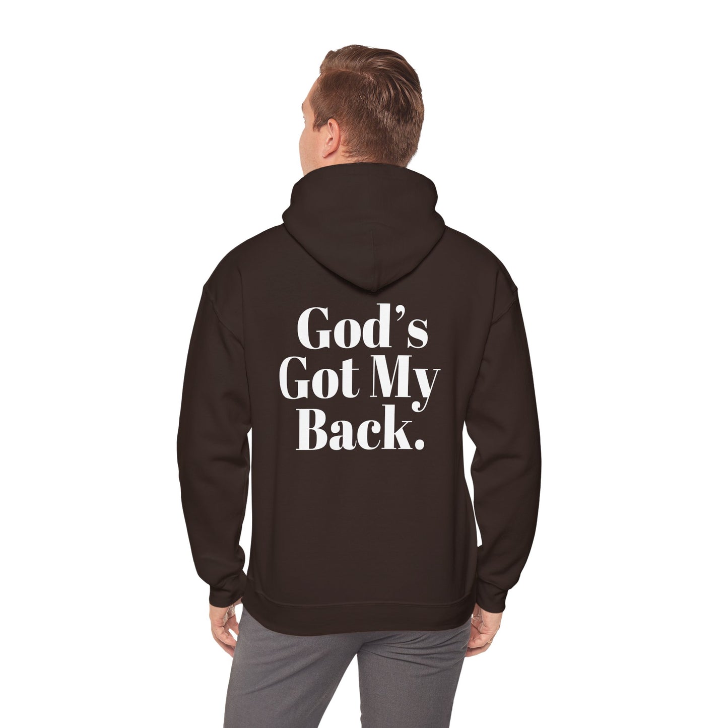 God's Got My Back Men's Hoodie (White Logo) - Sweet Baby Jeez Teez