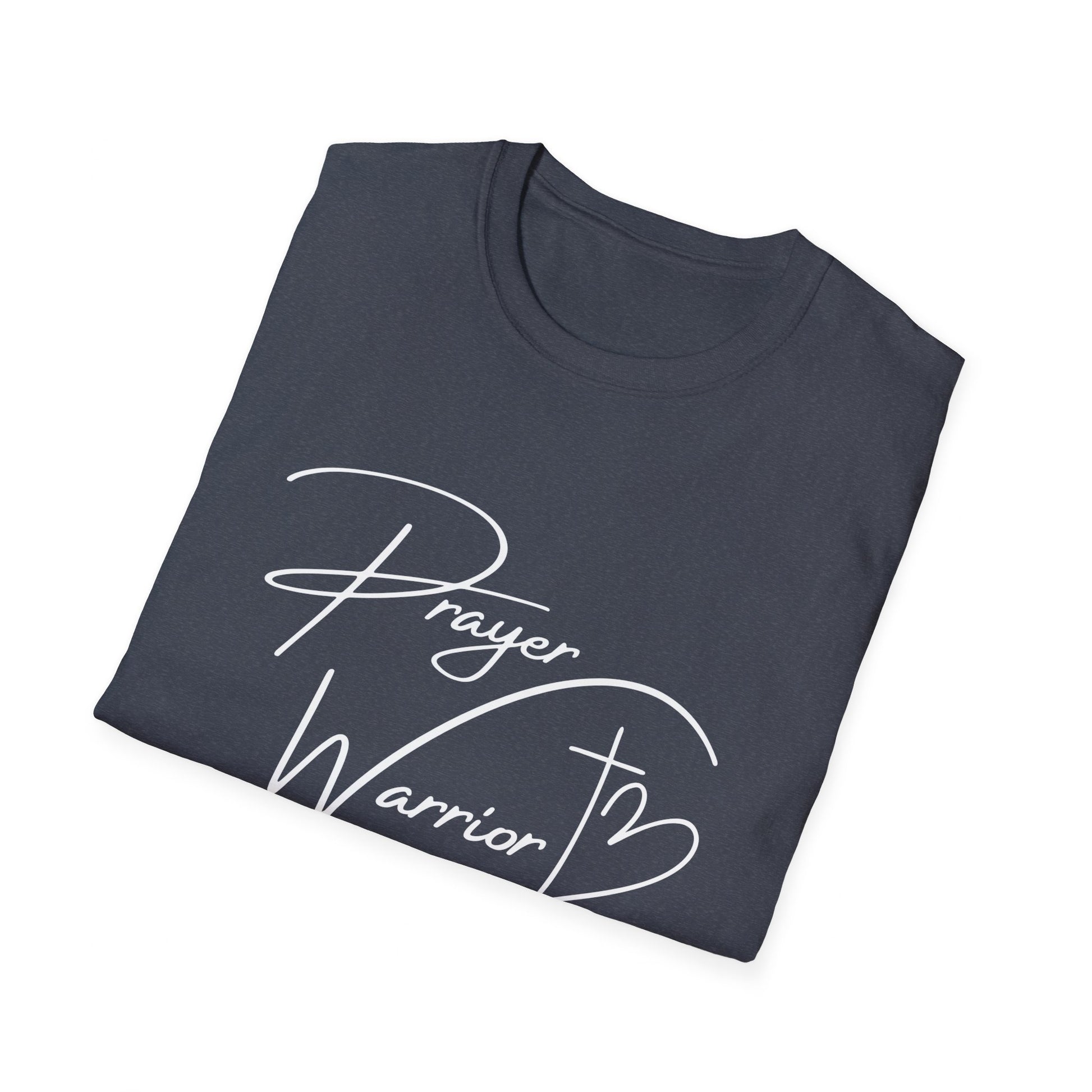 Prayer Warrior Cross Heart Women's Relaxed/Plus Tshirt (White Logo) - Sweet Baby Jeez Teez