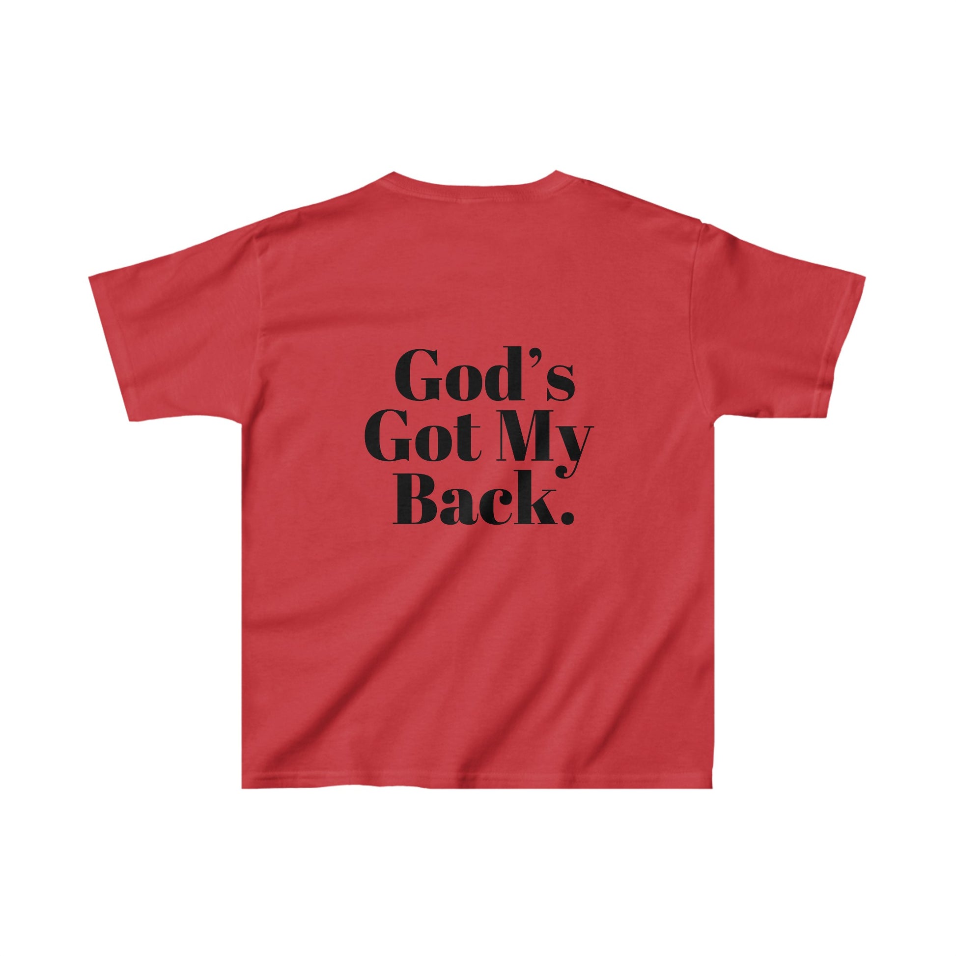 God's Got My Back Boy's Tshirt (Black Logo - Back) - Sweet Baby Jeez Teez