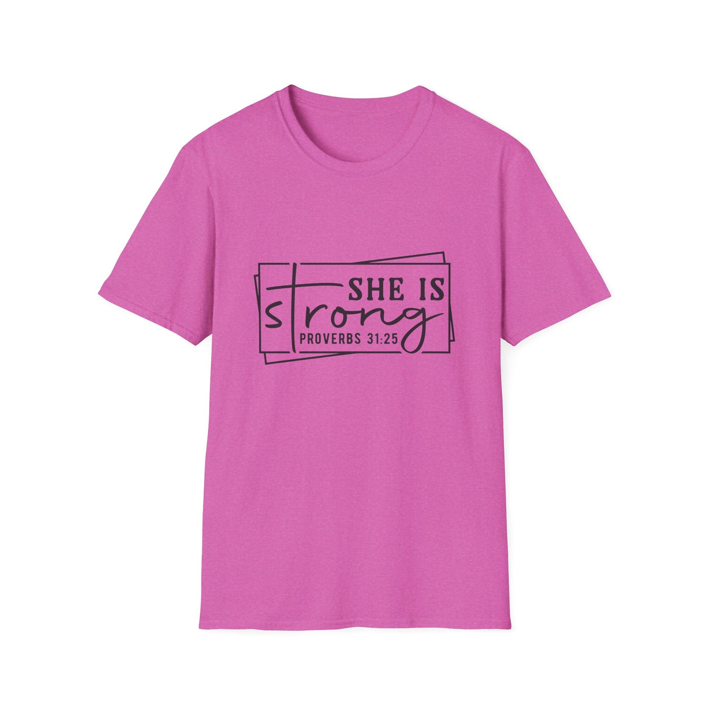 She is Strong Women's Relaxed/Plus Tshirt (Box Logo) - Sweet Baby Jeez Teez