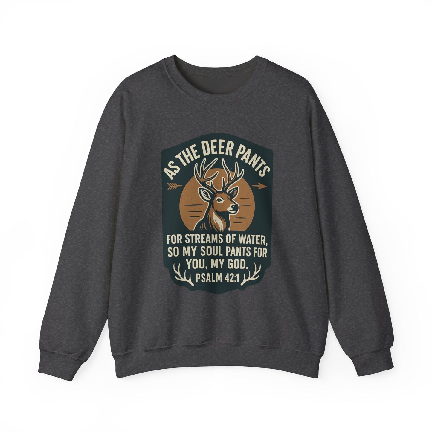 Psalm 42:1 "As the Deer" Bible Verse Cozy Sweatshirt