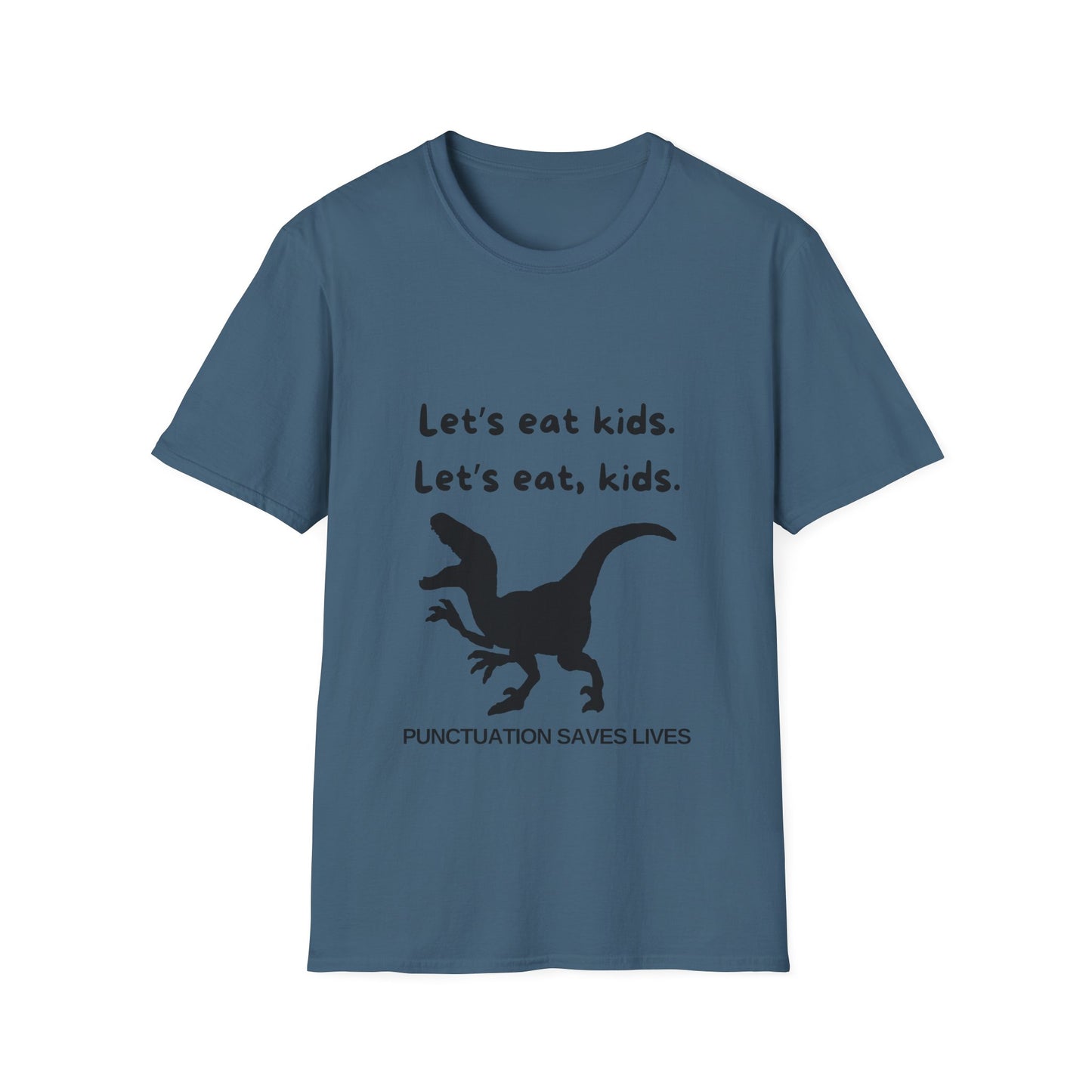 Lets Eat Kids Mens Tshirt (Black Logo) - Sweet Baby Jeez Teez