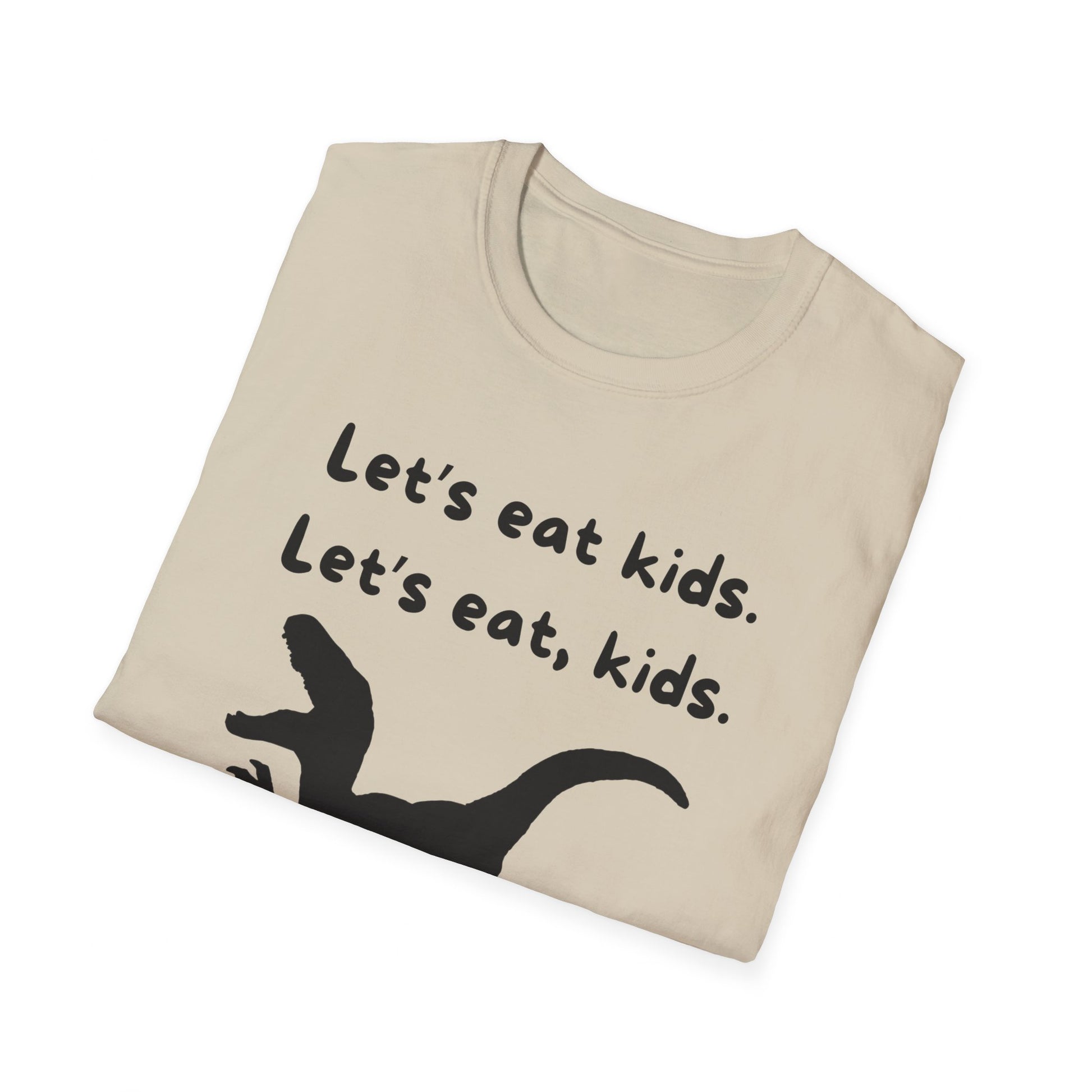 Lets Eat Kids Womens Relaxed/Plus Tshirt (Black Logo) - Sweet Baby Jeez Teez