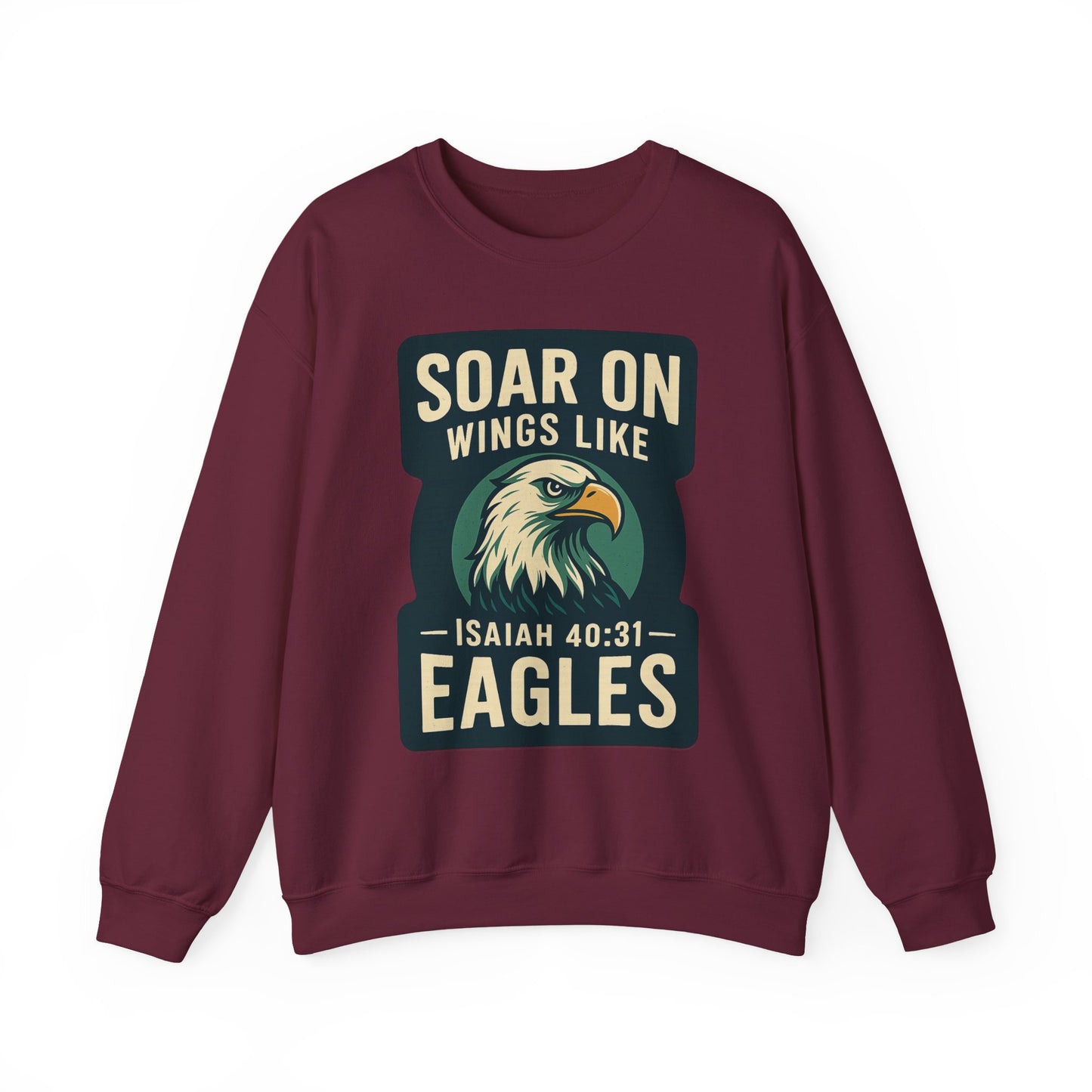 Isiah 40:31 "Soar on Wings" Bible Verse Sweatshirt