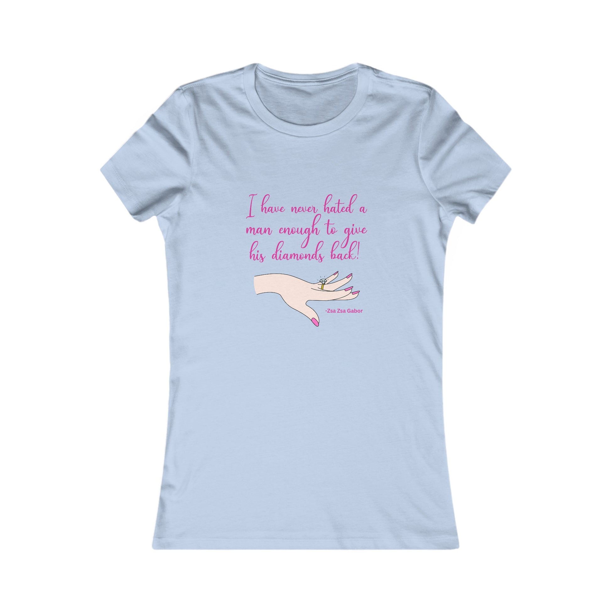 Gabor Diamonds Women's Fitted Tshirt (IW Pink Logo) - Sweet Baby Jeez Teez