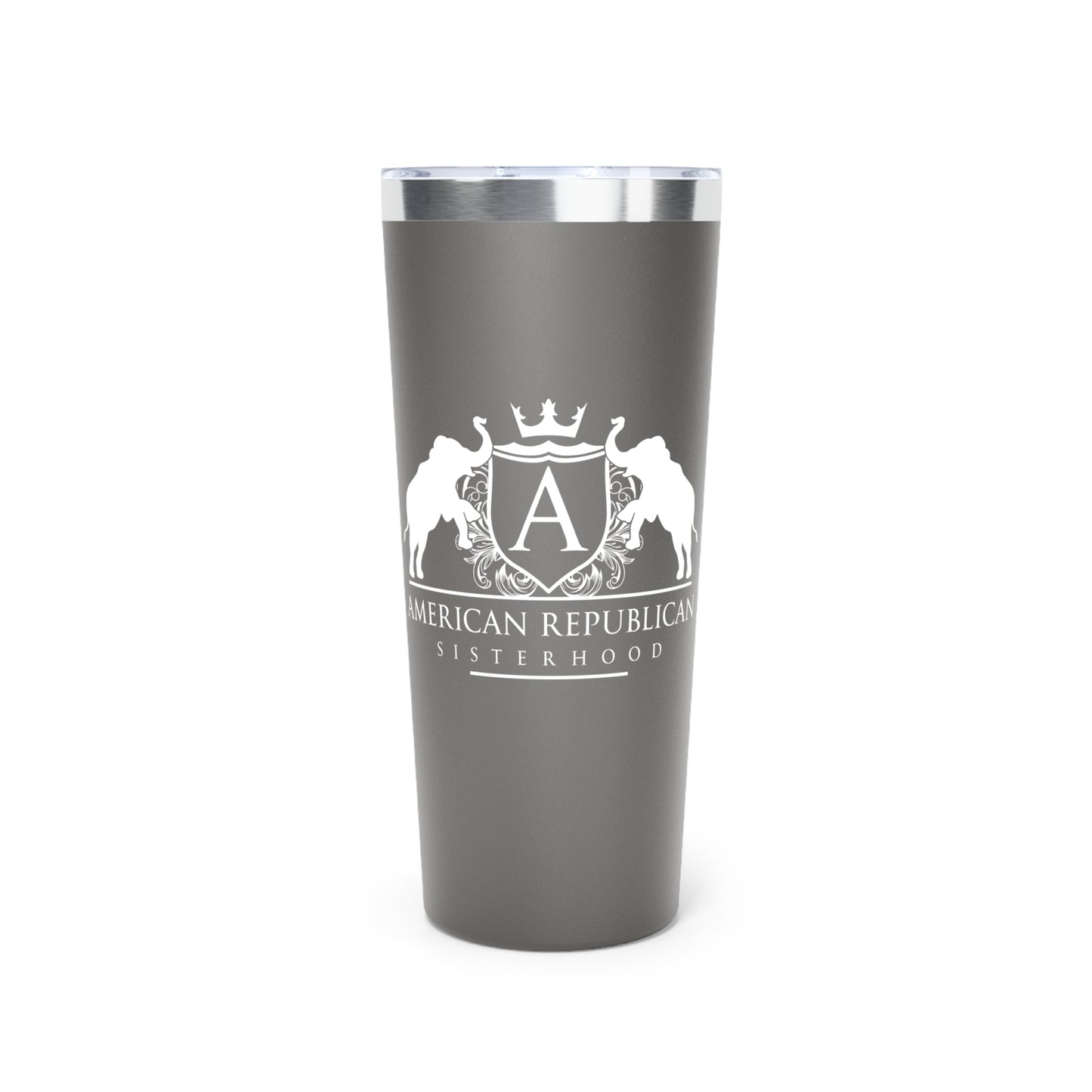 ARS White Logo Copper Vacuum Insulated Tumbler, 22oz - Sweet Baby Jeez Teez