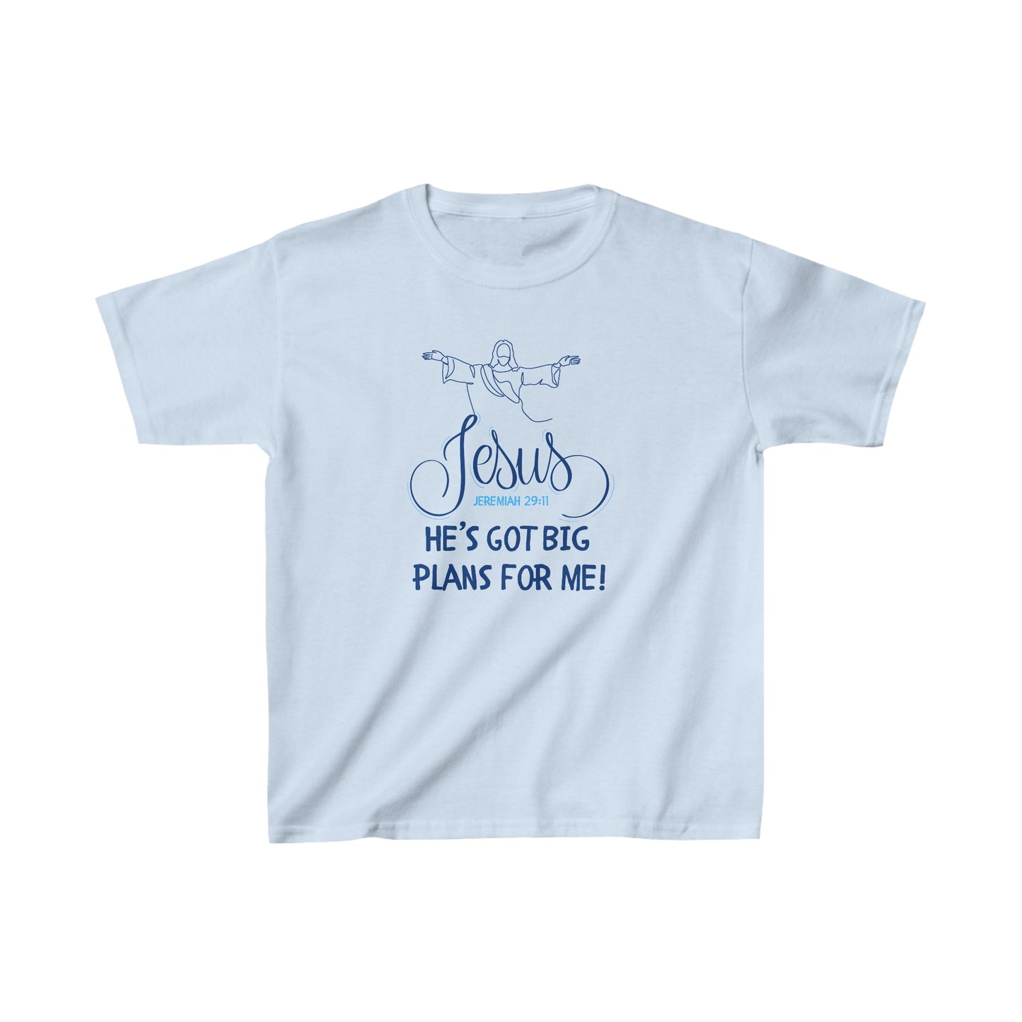 Jesus Has Big Plans Boy's Tshirt (Blue Logo) - Sweet Baby Jeez Teez