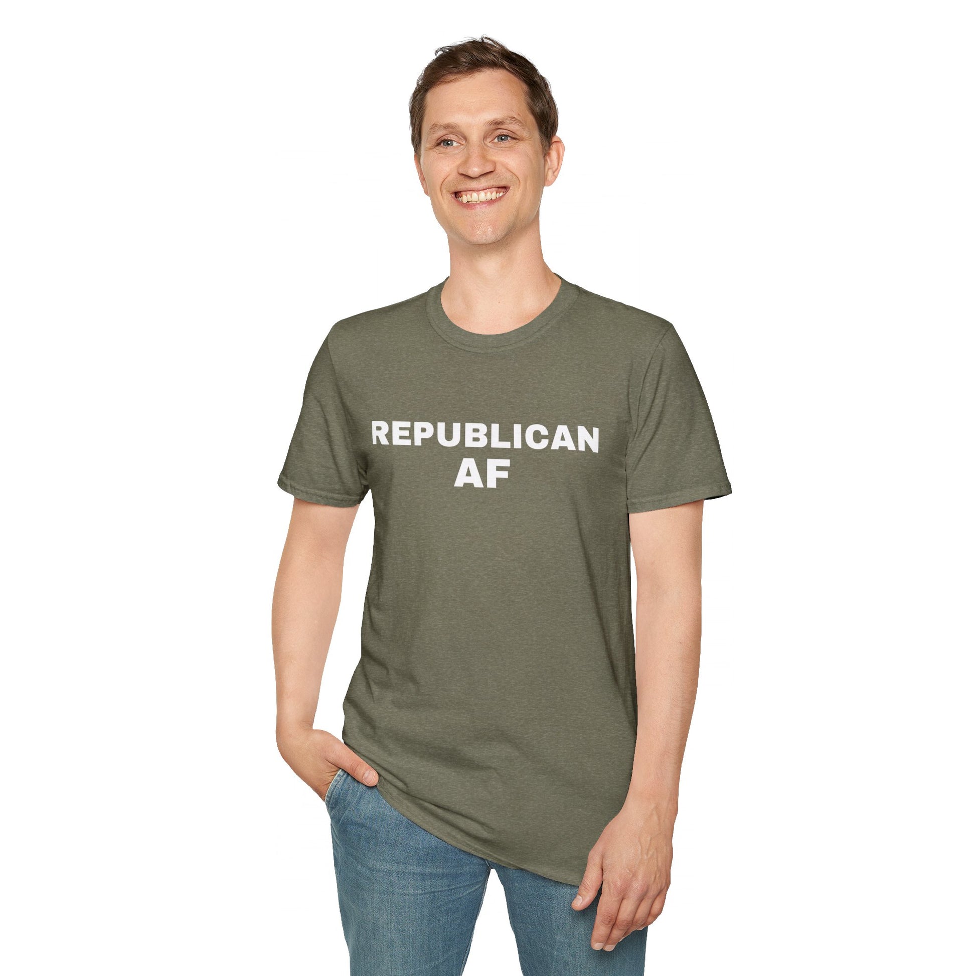Republican AF Men's Tshirt (White Logo) - Sweet Baby Jeez Teez