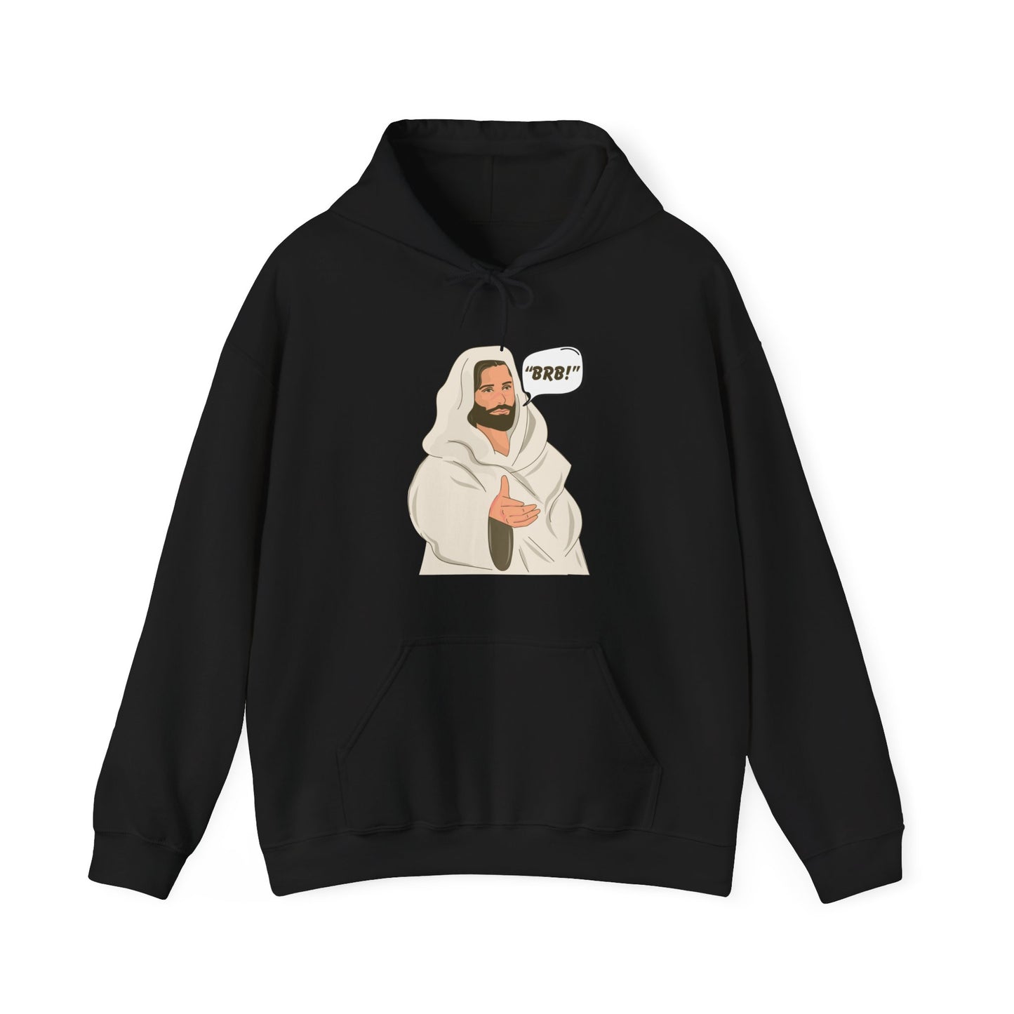 Be Right Back Men's Hoodie (Cartoon Logo) - Sweet Baby Jeez Teez