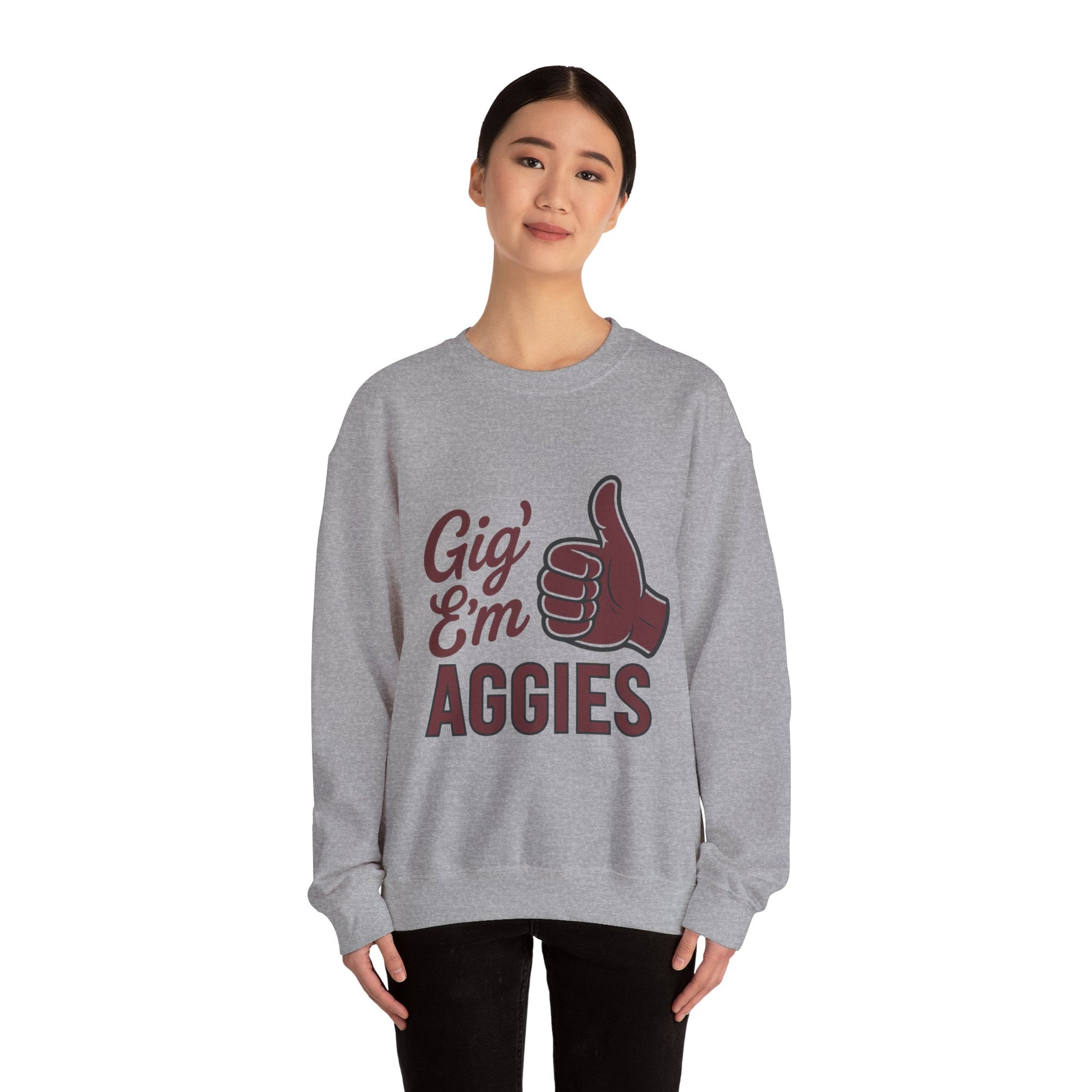 Gig 'Em Aggies Texas A&M Unisex Crewneck Sweatshirt - Sweet Baby Jeez Teez