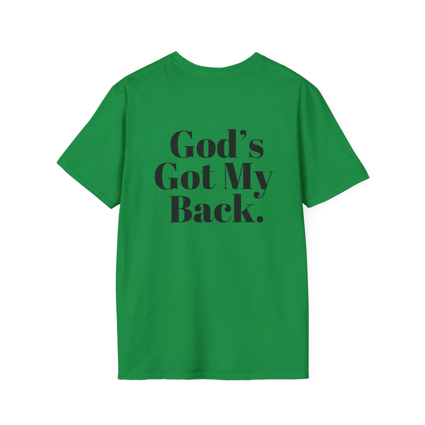 God's Got My Back Men's Tshirt (Black Logo) - Sweet Baby Jeez Teez