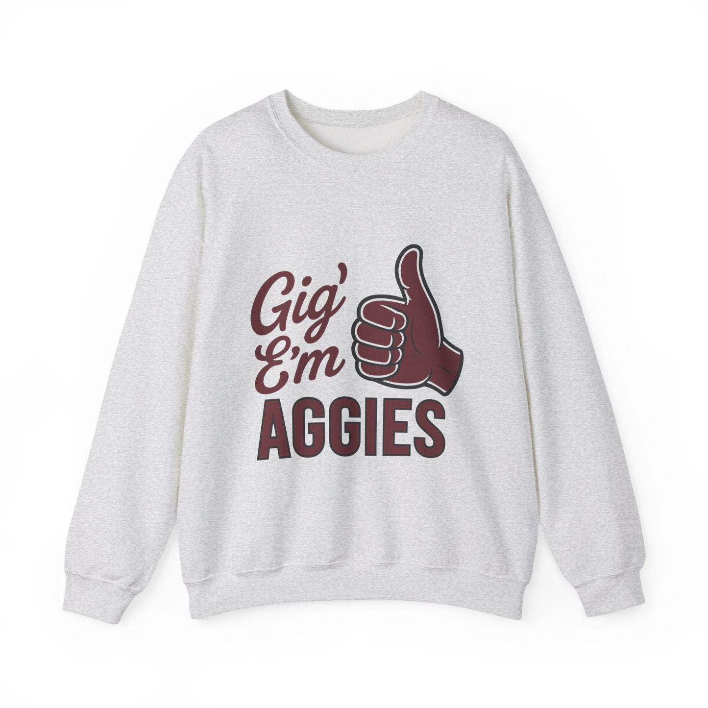 Gig 'Em Aggies Texas A&M Unisex Crewneck Sweatshirt - Sweet Baby Jeez Teez
