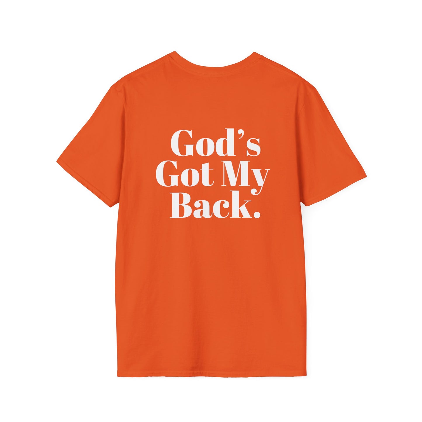 God's Got My Back Men's Tshirt (White Logo) - Sweet Baby Jeez Teez