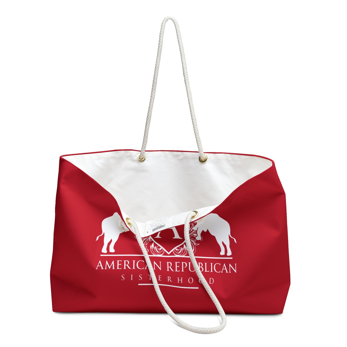 ARS Red Weekender Bag (White Logo)