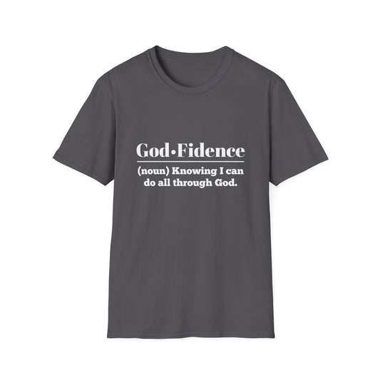 God-Fidence Men's Tshirt (White Logo) - Sweet Baby Jeez Teez