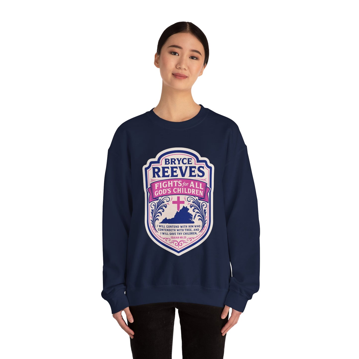 Bryce Reeves Fights for ALL God's Children Women's Crewneck Sweatshirt