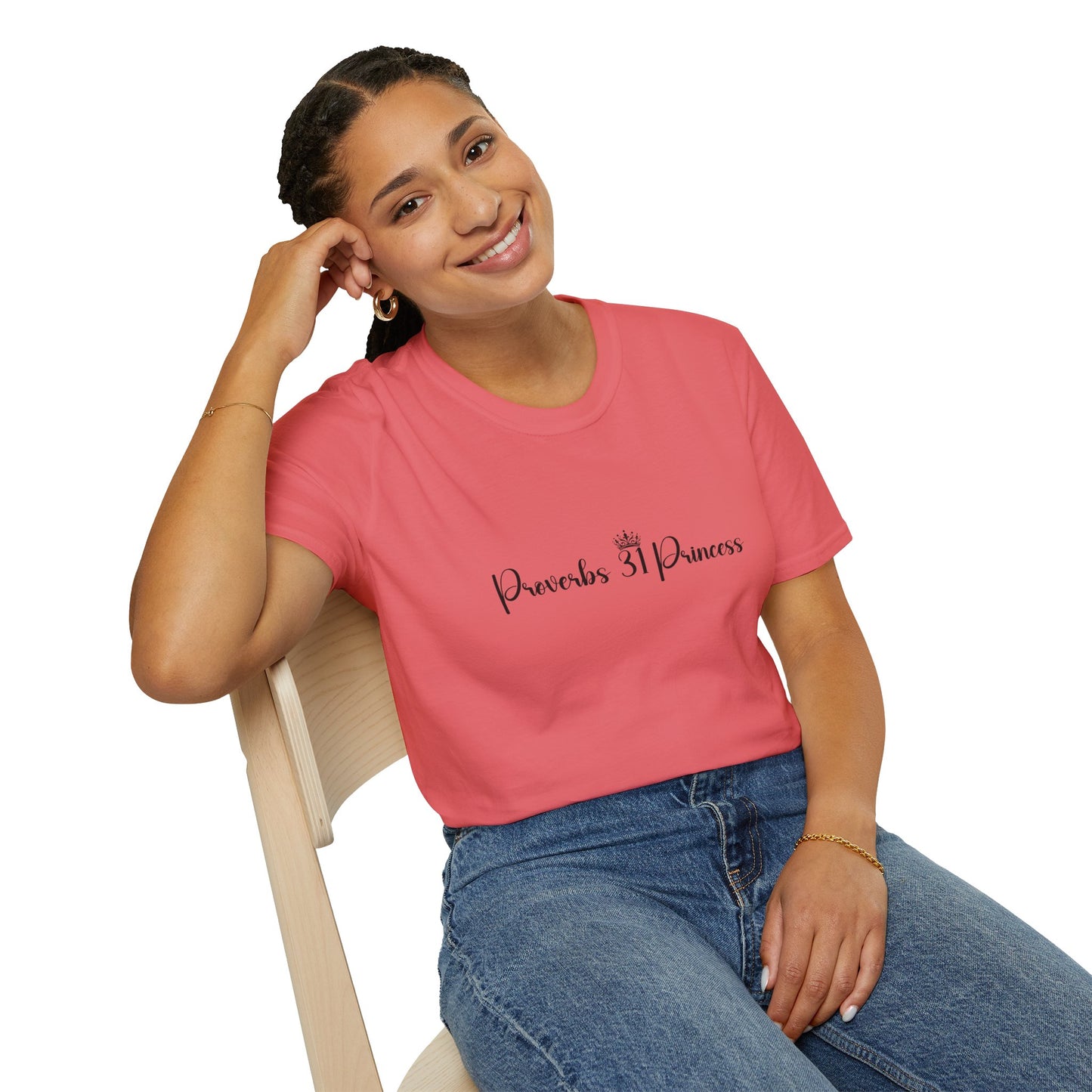 Proverbs 31 Princess Women's Relaxed/Plus Tshirt (Black Logo) - Sweet Baby Jeez Teez