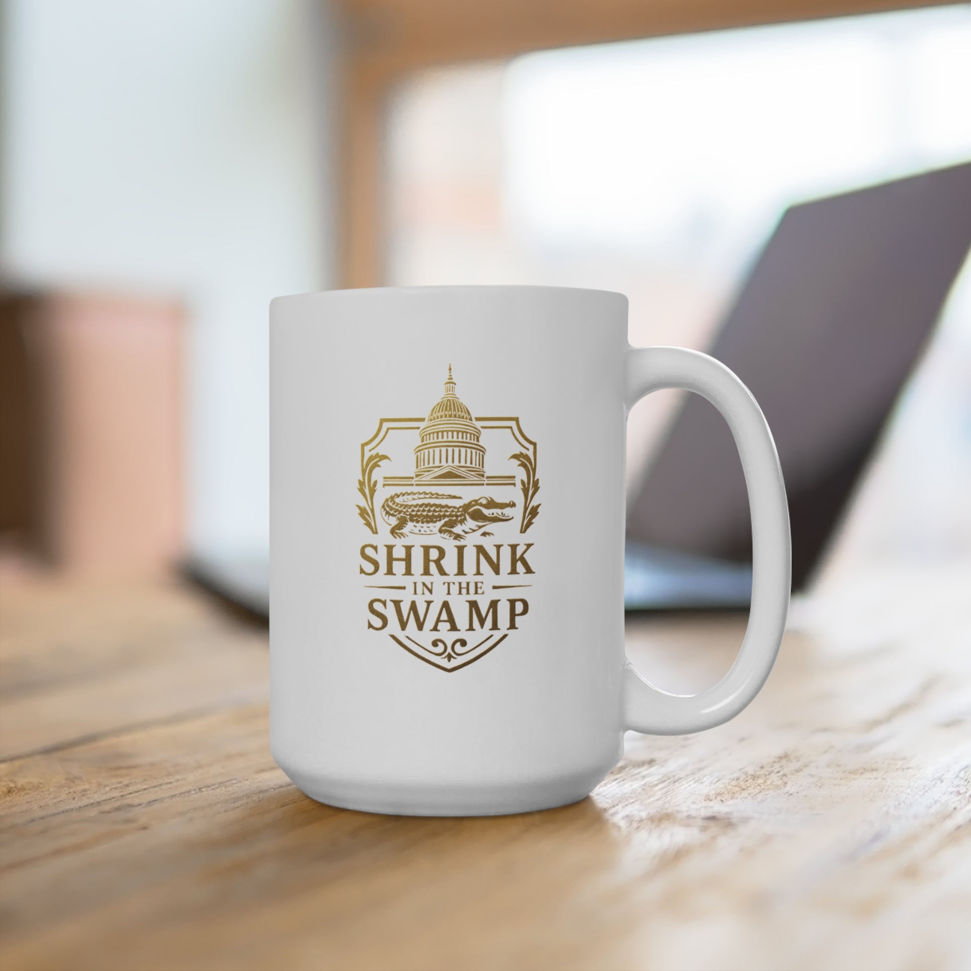 Shrink in the Swamp [TM] 15oz Mug for Coffee Lovers - Sweet Baby Jeez Teez