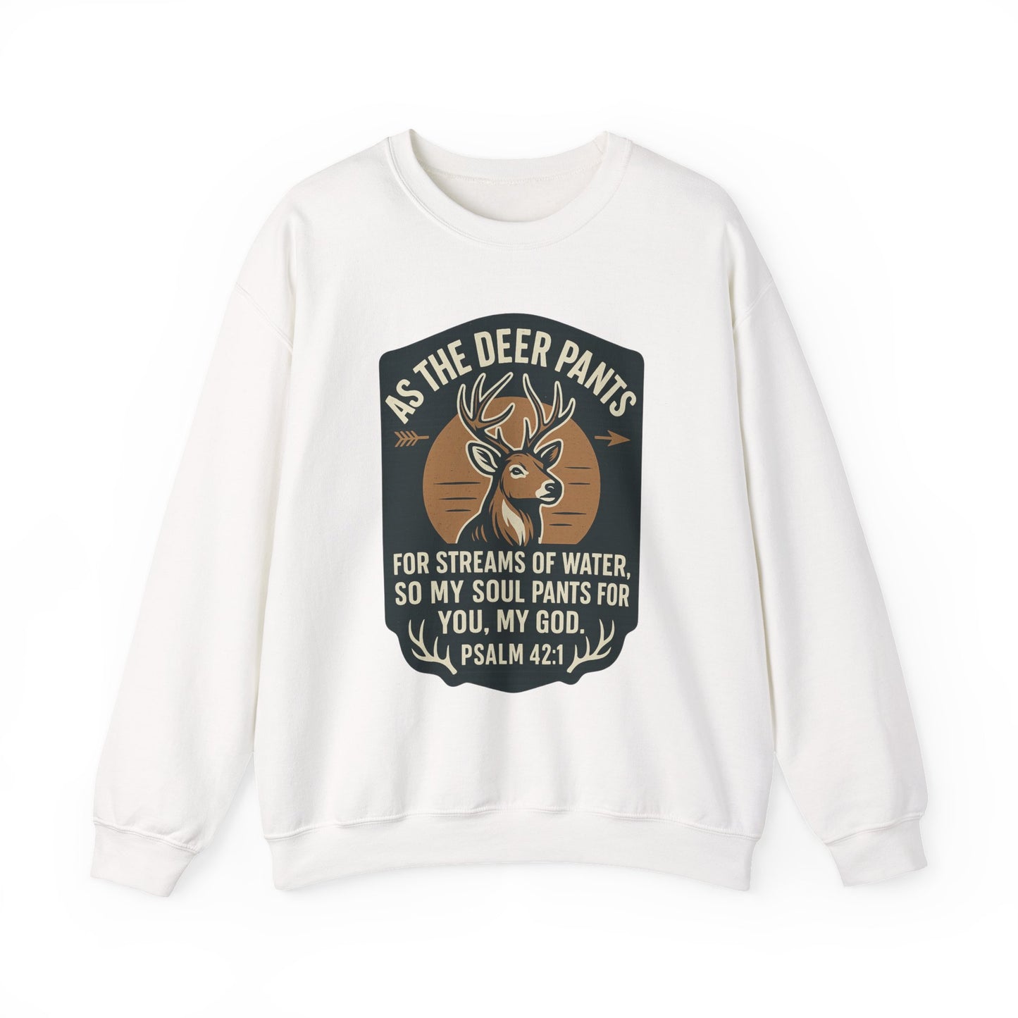 Psalm 42:1 "As the Deer" Bible Verse Cozy Sweatshirt
