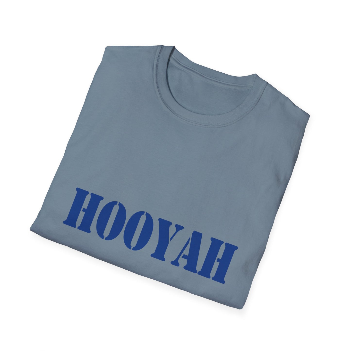 HOOYAH (Navy) Unisex Tshirt (MM Blue Logo) - Sweet Baby Jeez Teez