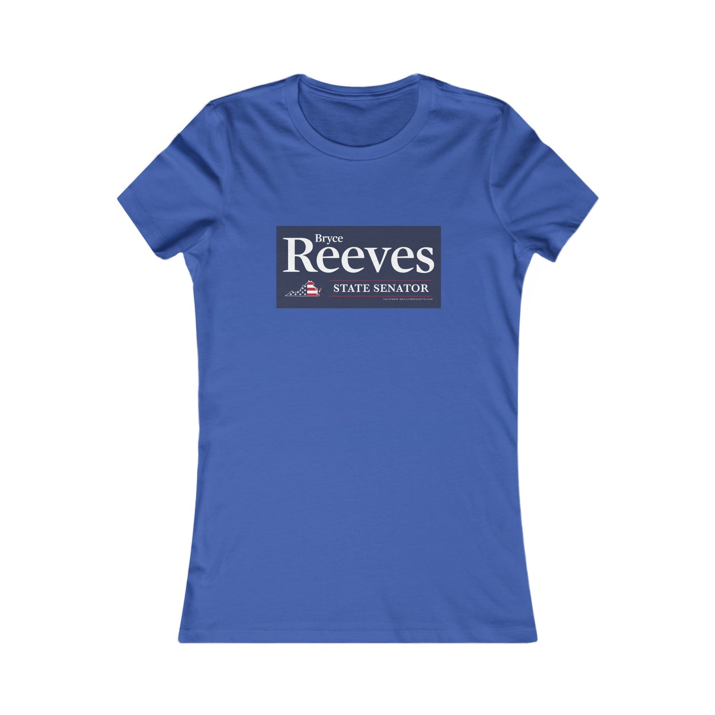 Senator Bryce Reeves Women's Fitted Tshirt (Blue Logo) - Sweet Baby Jeez Teez