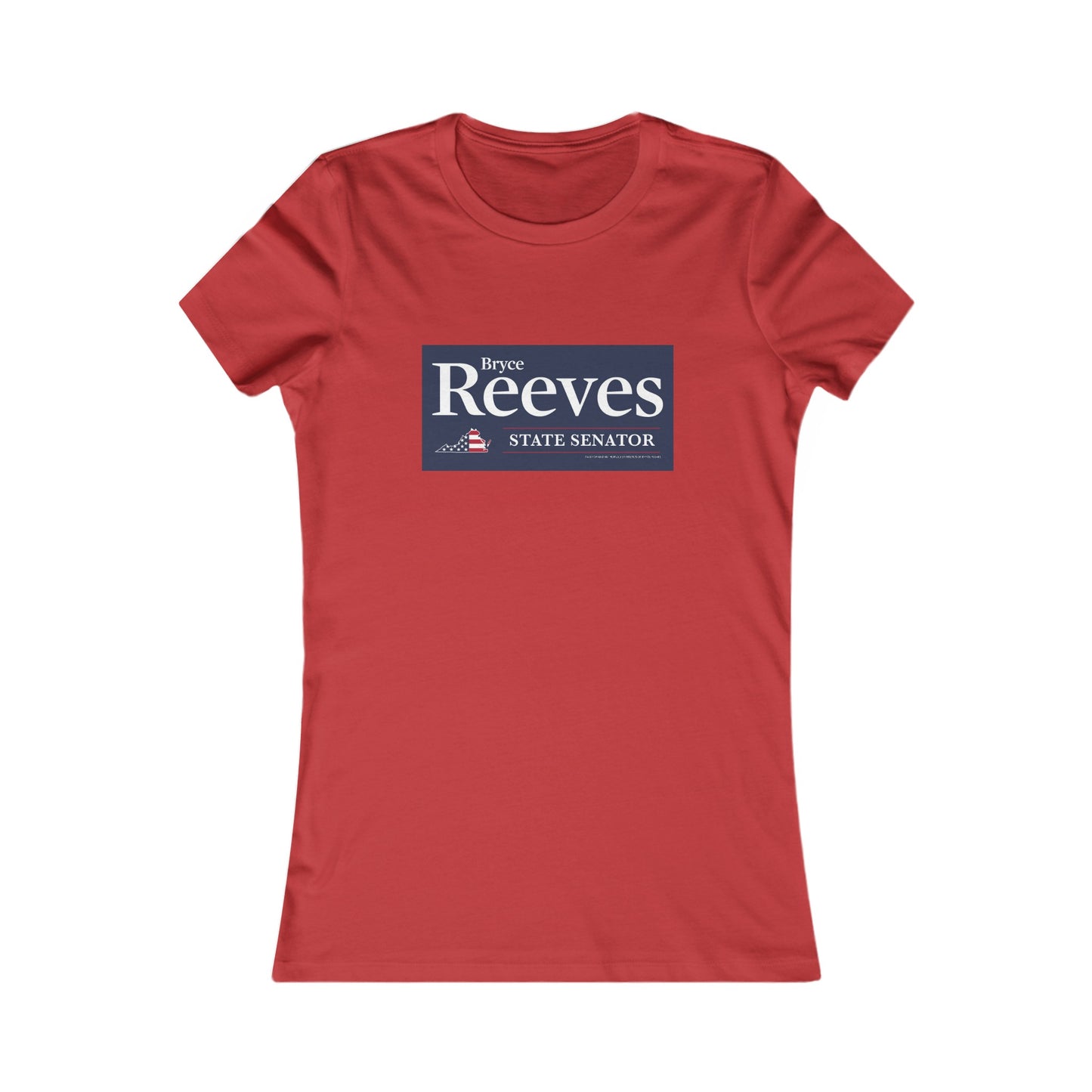 Senator Bryce Reeves Women's Fitted Tshirt (Blue Logo) - Sweet Baby Jeez Teez