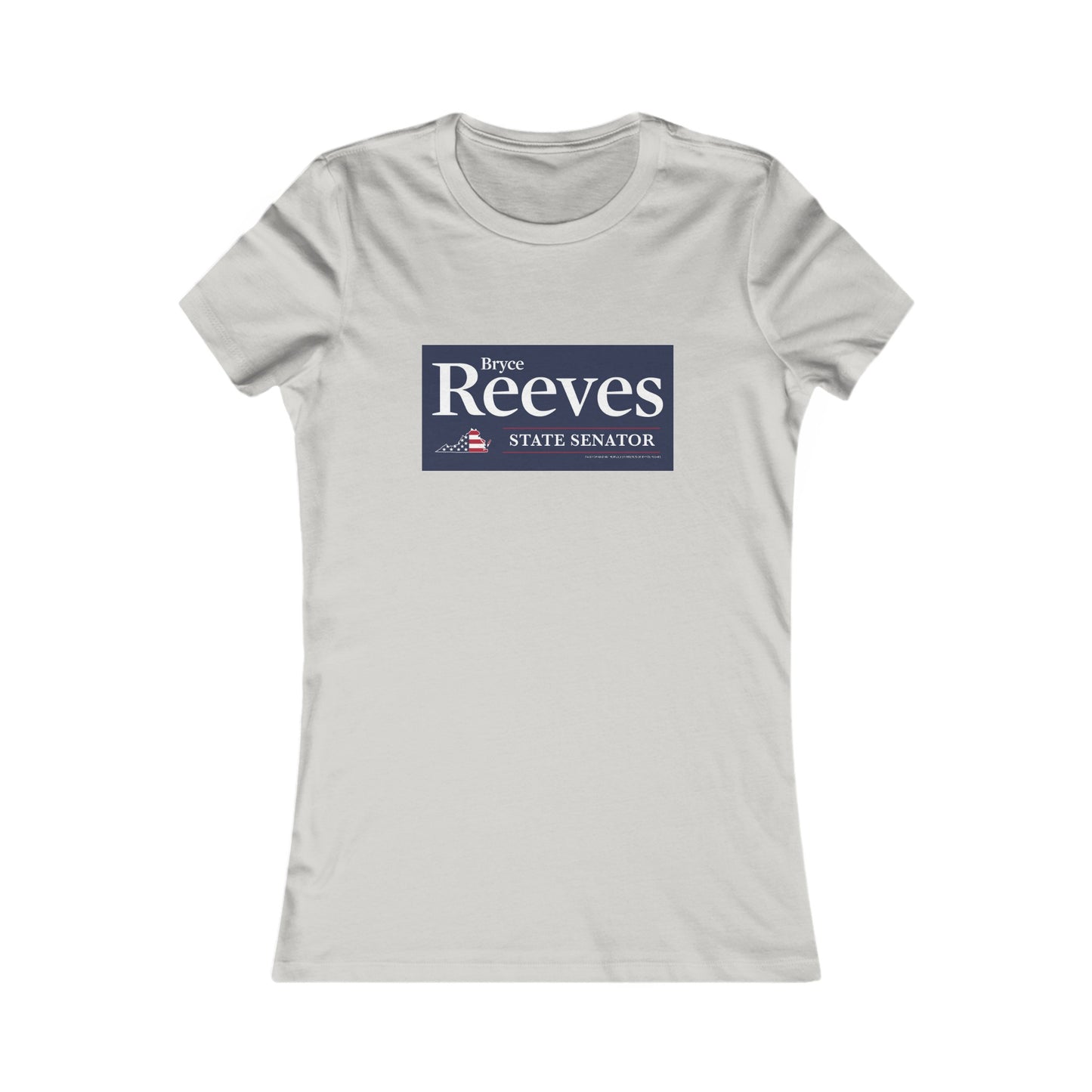 Senator Bryce Reeves Women's Fitted Tshirt (Blue Logo) - Sweet Baby Jeez Teez