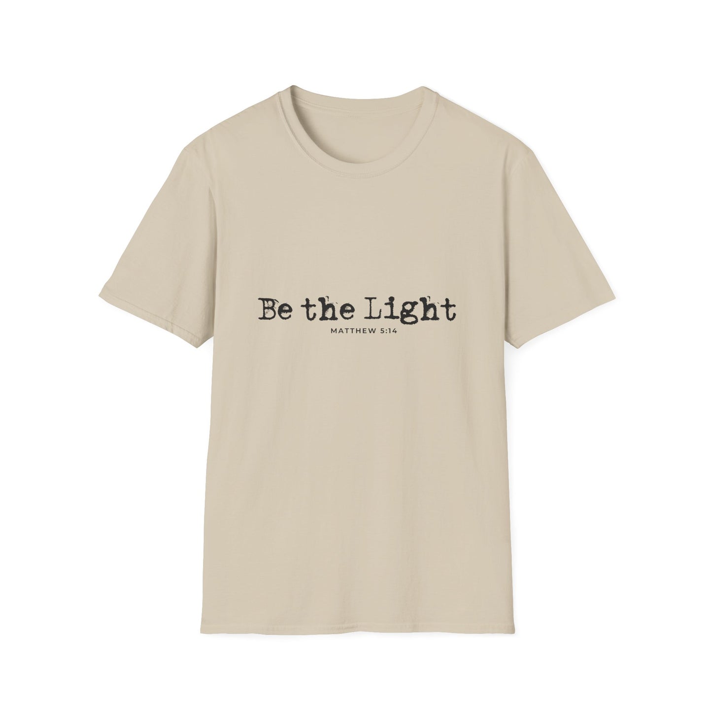 Be the Light Mens Relaxed Tshirt (Black Logo) - Sweet Baby Jeez Teez