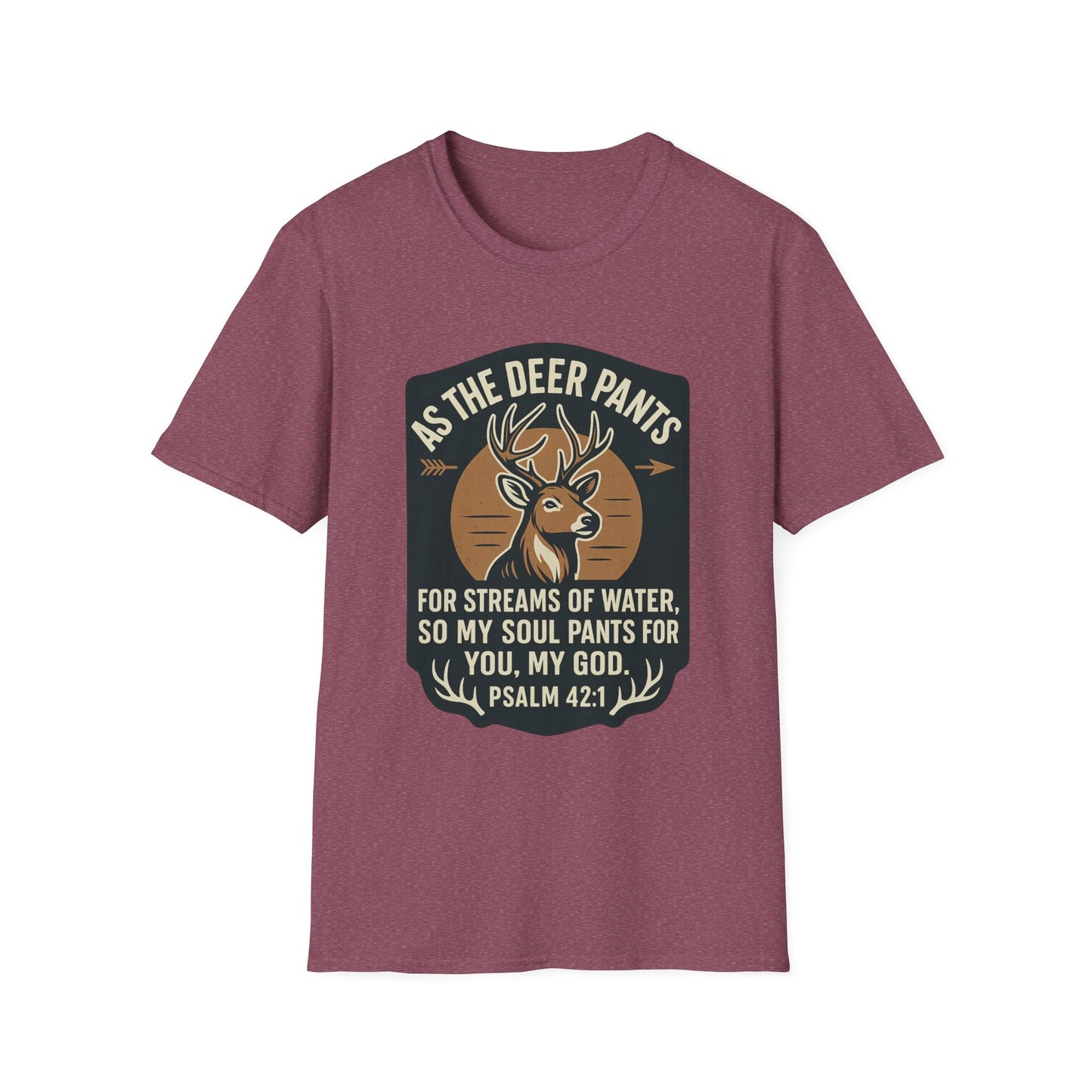 Psalm 42:1 "As The Deer" Bible Verse Softstyle Tshirt