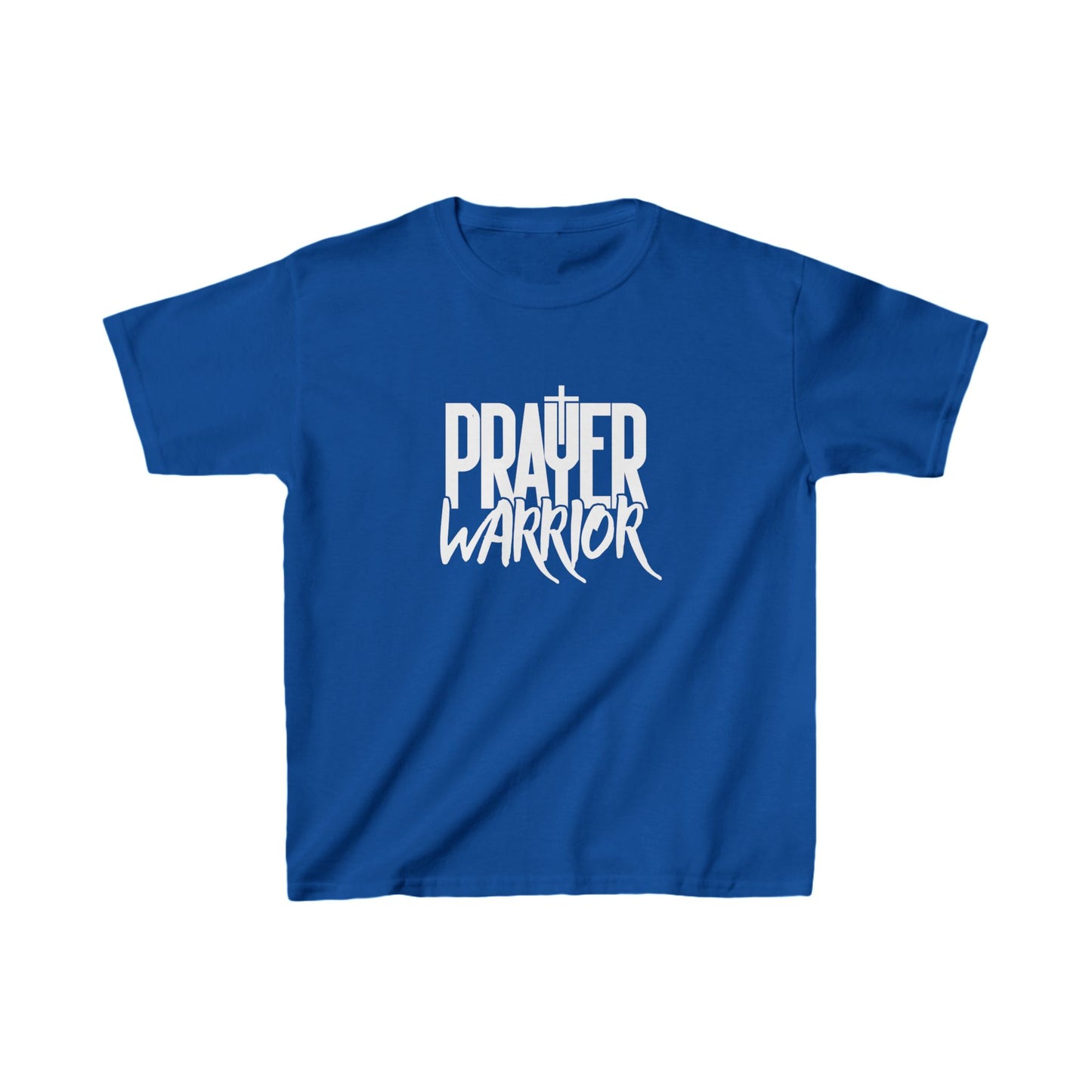 Prayer Warrior Boy's Tshirt (White Logo)