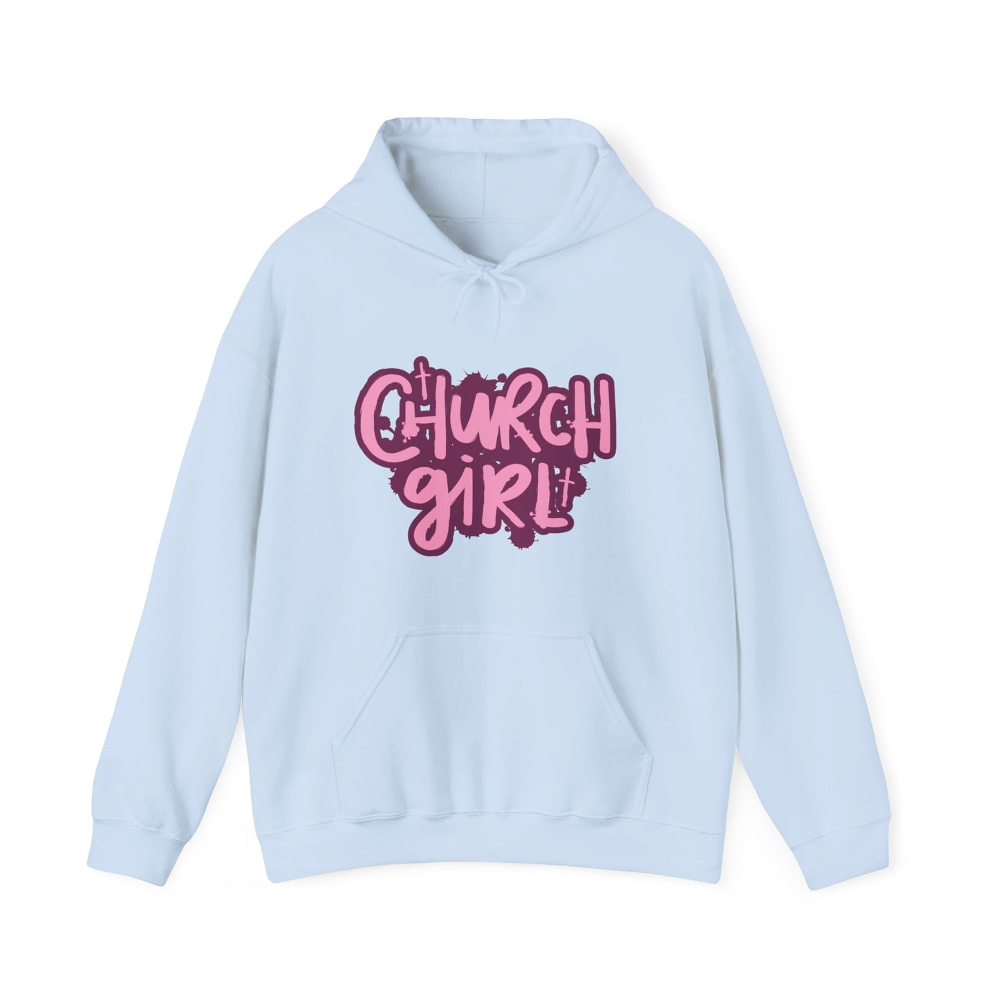 Church Girl Women's Hoodie (Pinks Logo) - Sweet Baby Jeez Teez