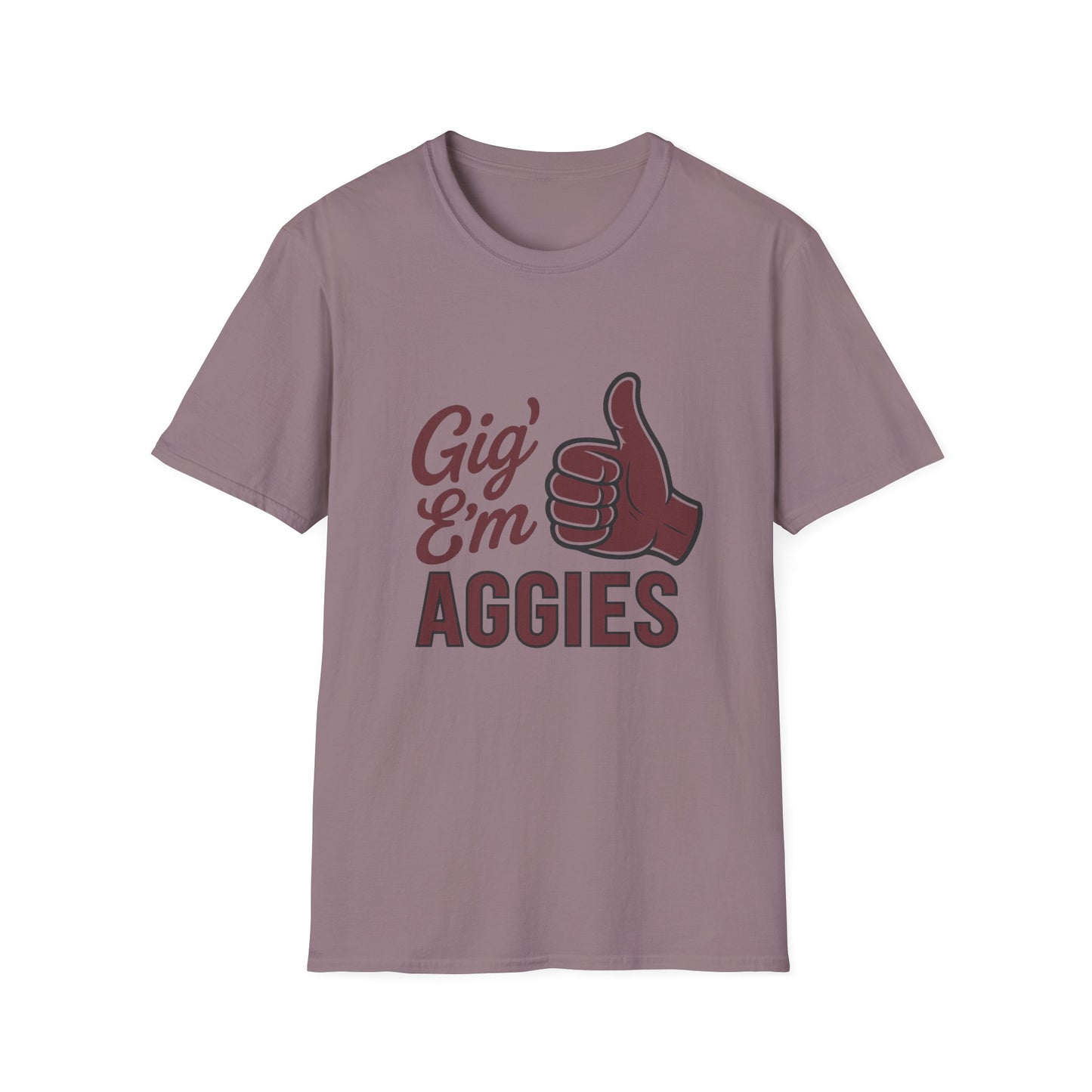 "Gig Em" Aggies Texas A&M Unisex Softstyle T-Shirt - Sweet Baby Jeez Teez