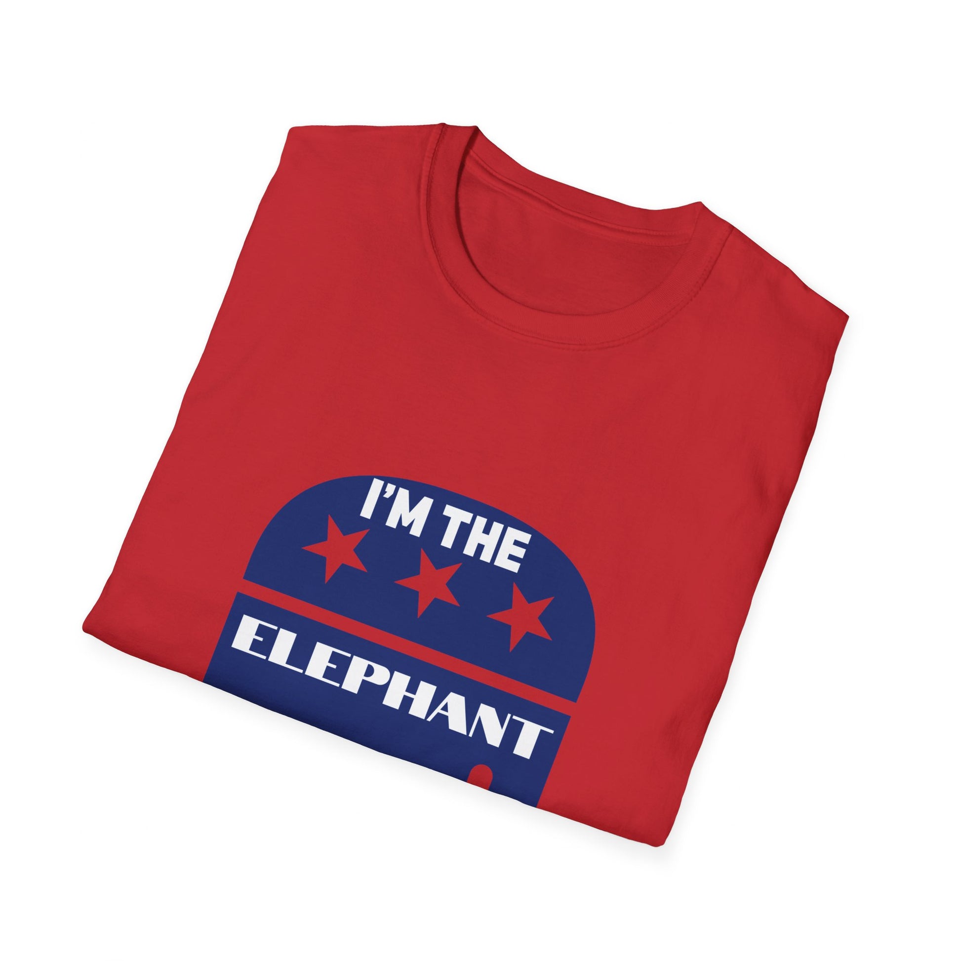 Elephant in the Room Men's Tshirt (Red) - Sweet Baby Jeez Teez