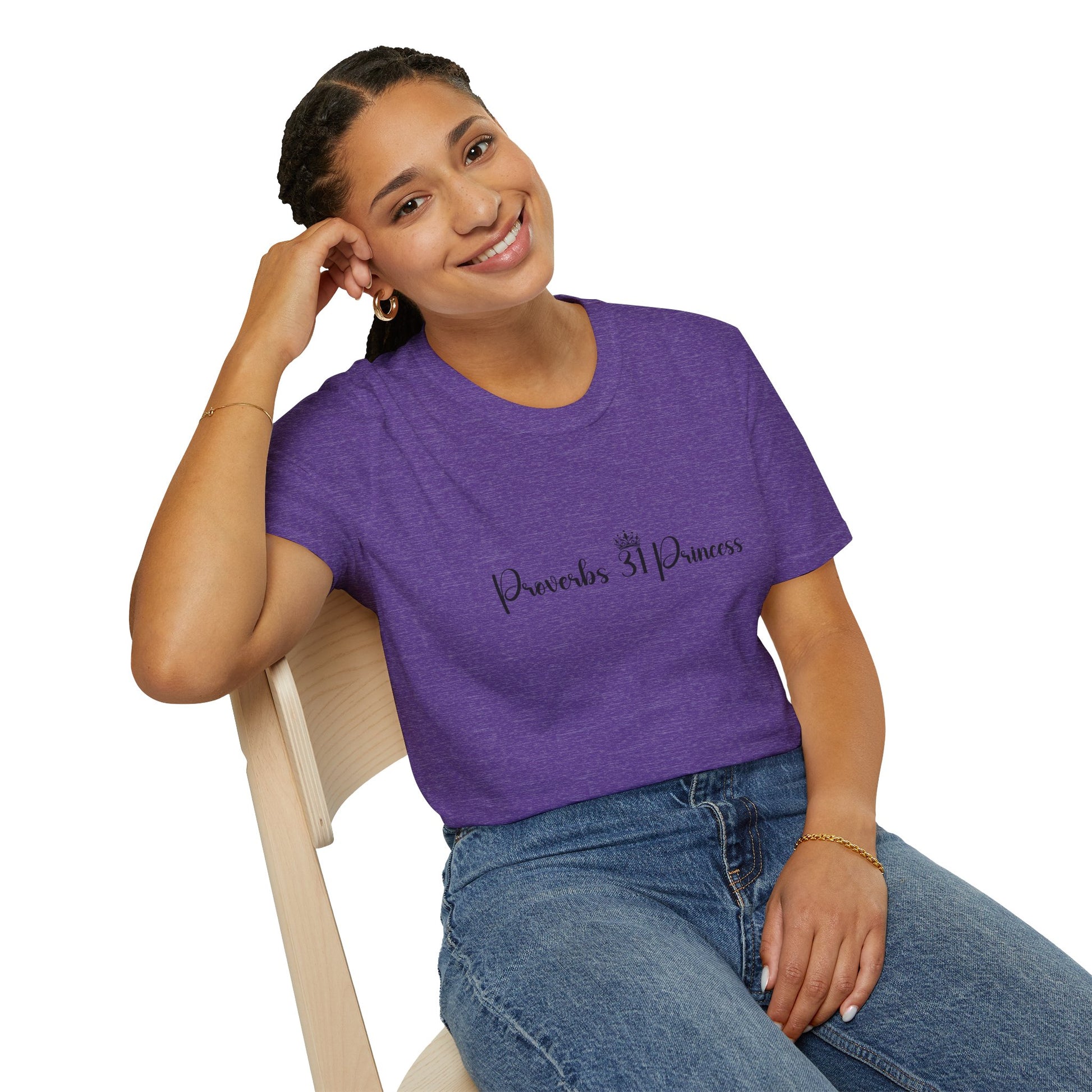 Proverbs 31 Princess Women's Relaxed/Plus Tshirt (Black Logo) - Sweet Baby Jeez Teez