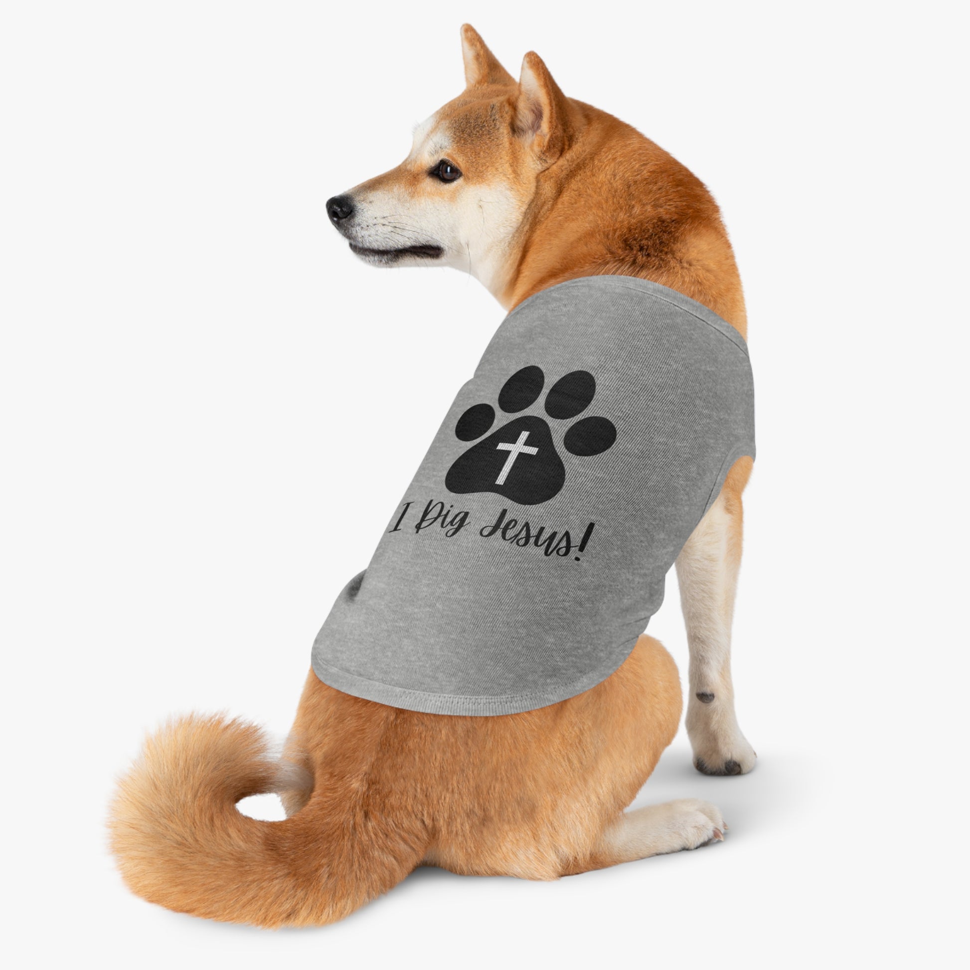 I Dig Jesus Doggo Tank Top (Black and White Logo) - Sweet Baby Jeez Teez