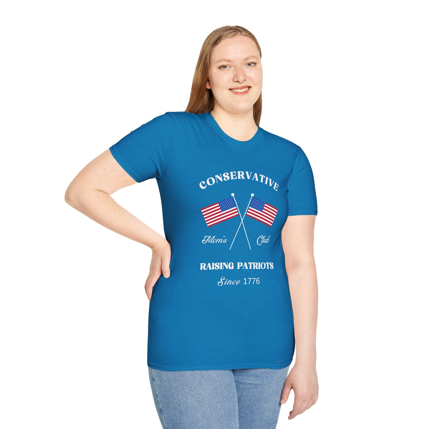 Conservative Mom's Club Women's Plus/Relaxed Tshirt (White Logo)