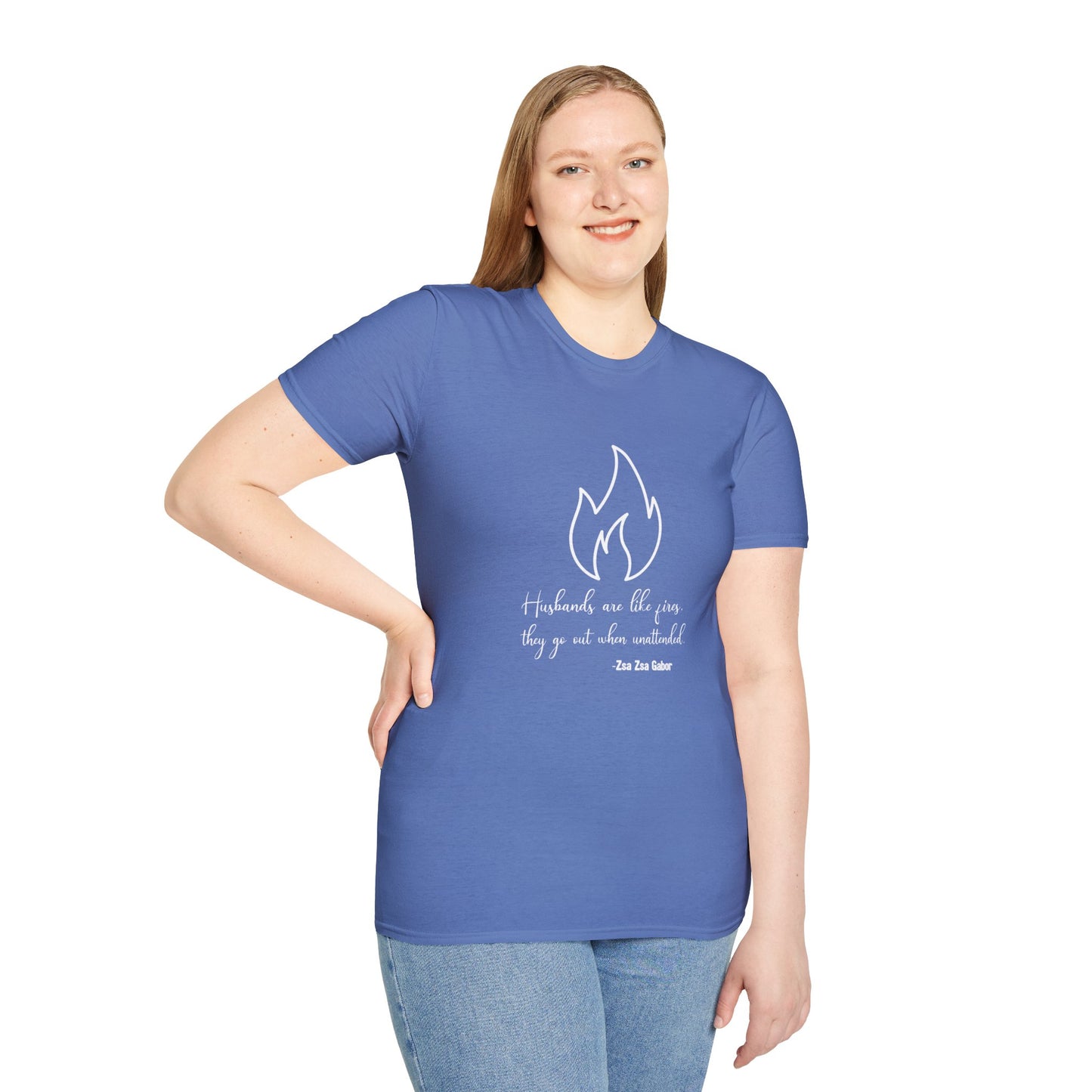 Fires Women's Relaxed/Plus Tshirt (IM - White Logo) - Sweet Baby Jeez Teez