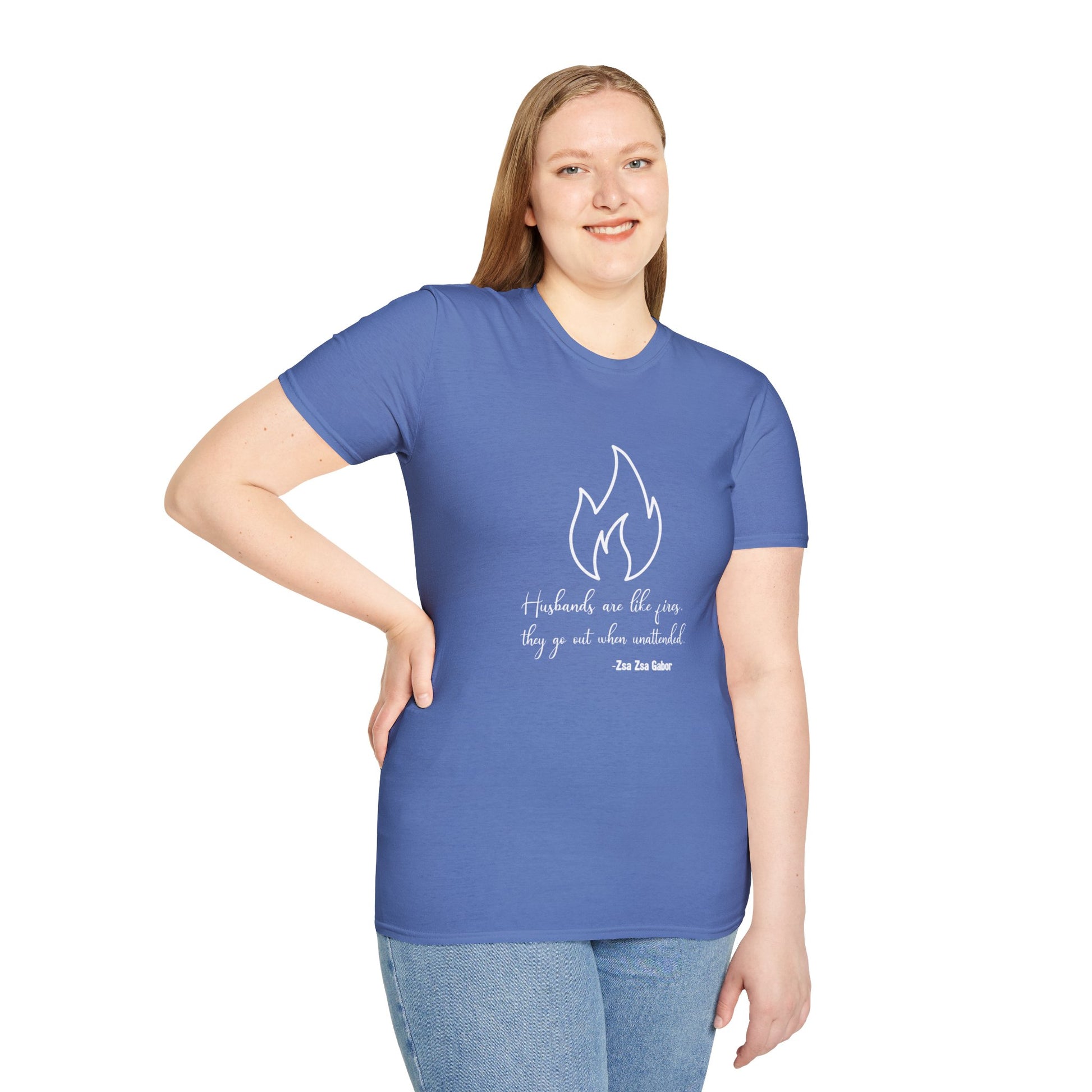 Fires Women's Relaxed/Plus Tshirt (IM - White Logo) - Sweet Baby Jeez Teez