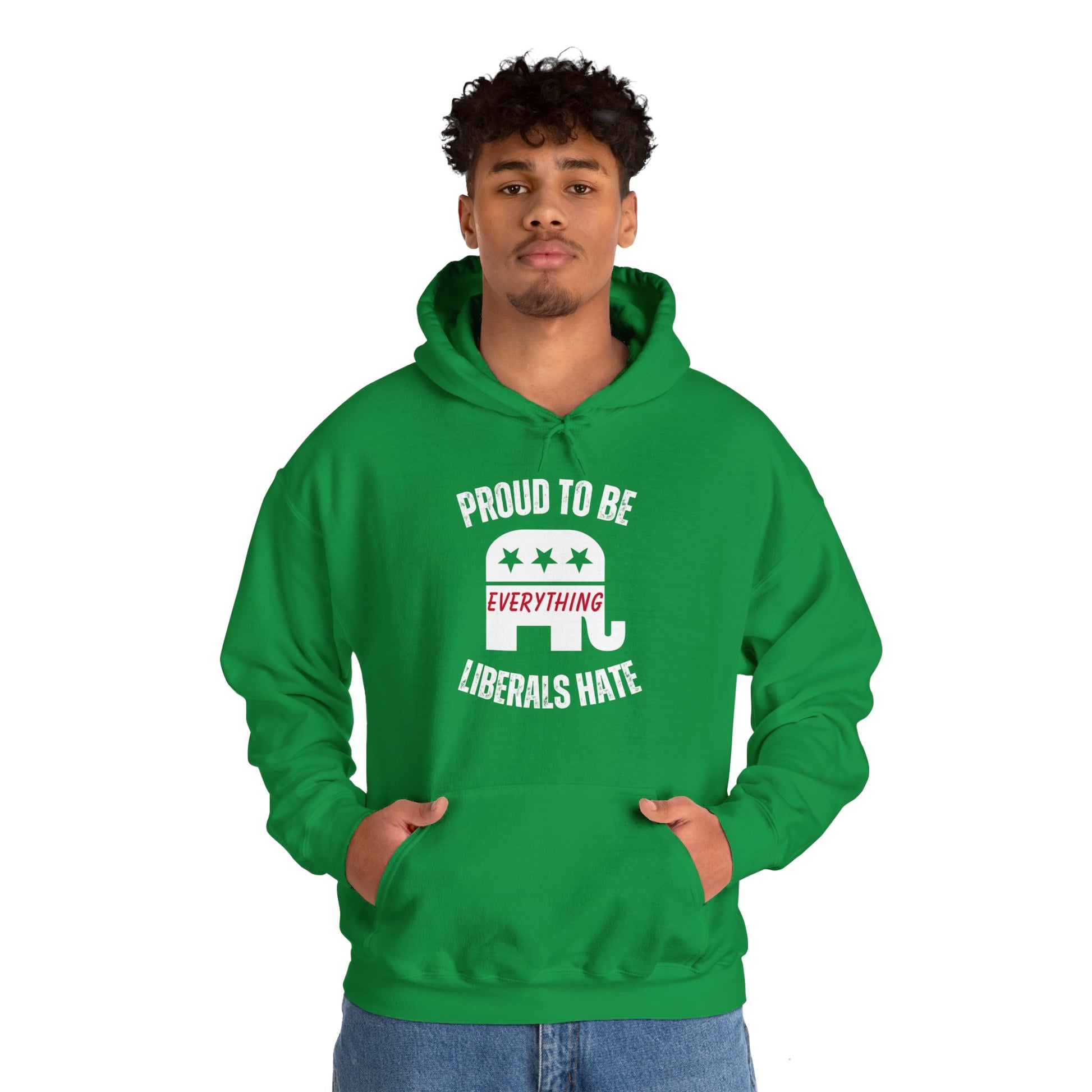 Proud to Be Men's Hoodie (White Logo) - Sweet Baby Jeez Teez
