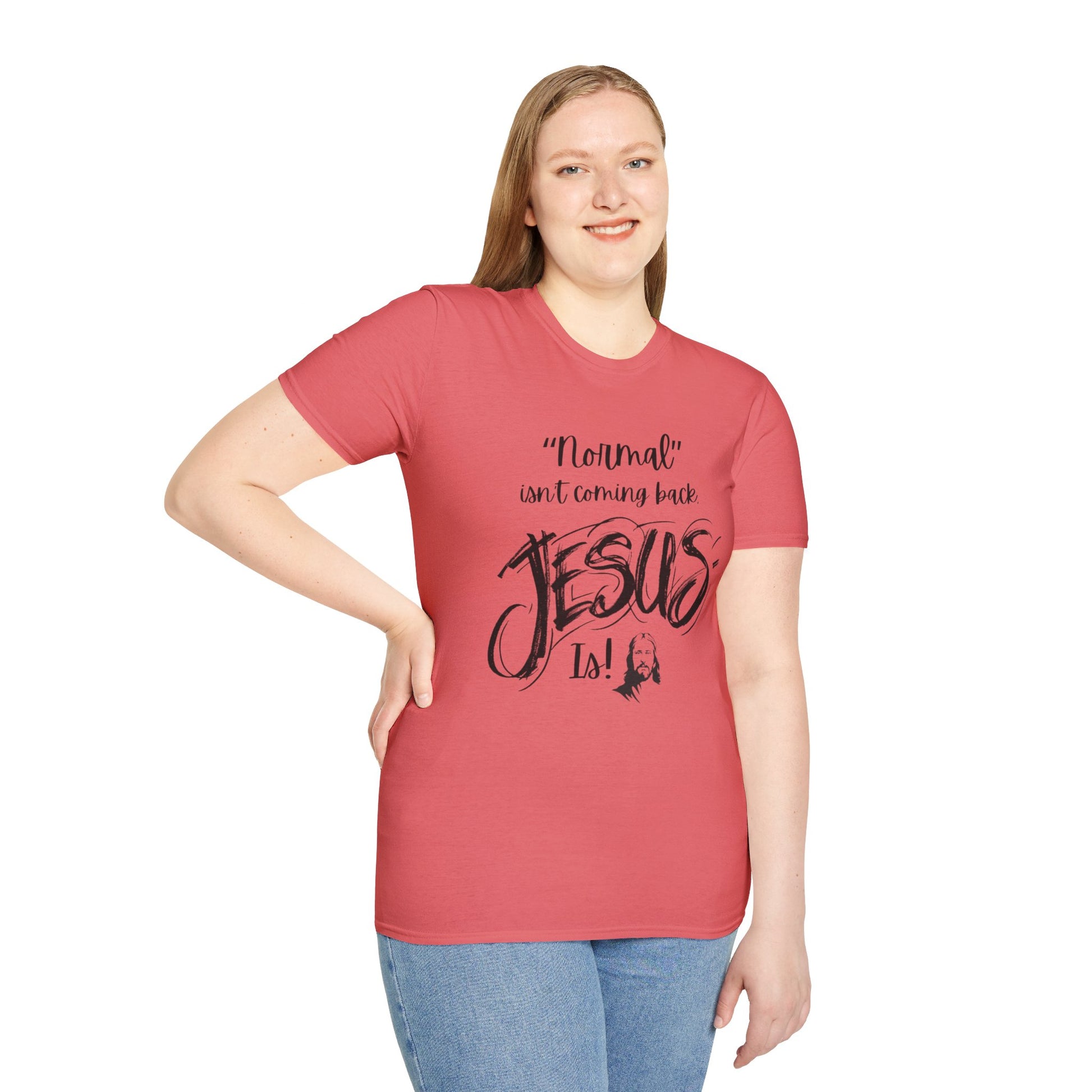 Normal isn't Coming Back Women's Relaxed/Plus Tshirt (Black Logo)) - Sweet Baby Jeez Teez
