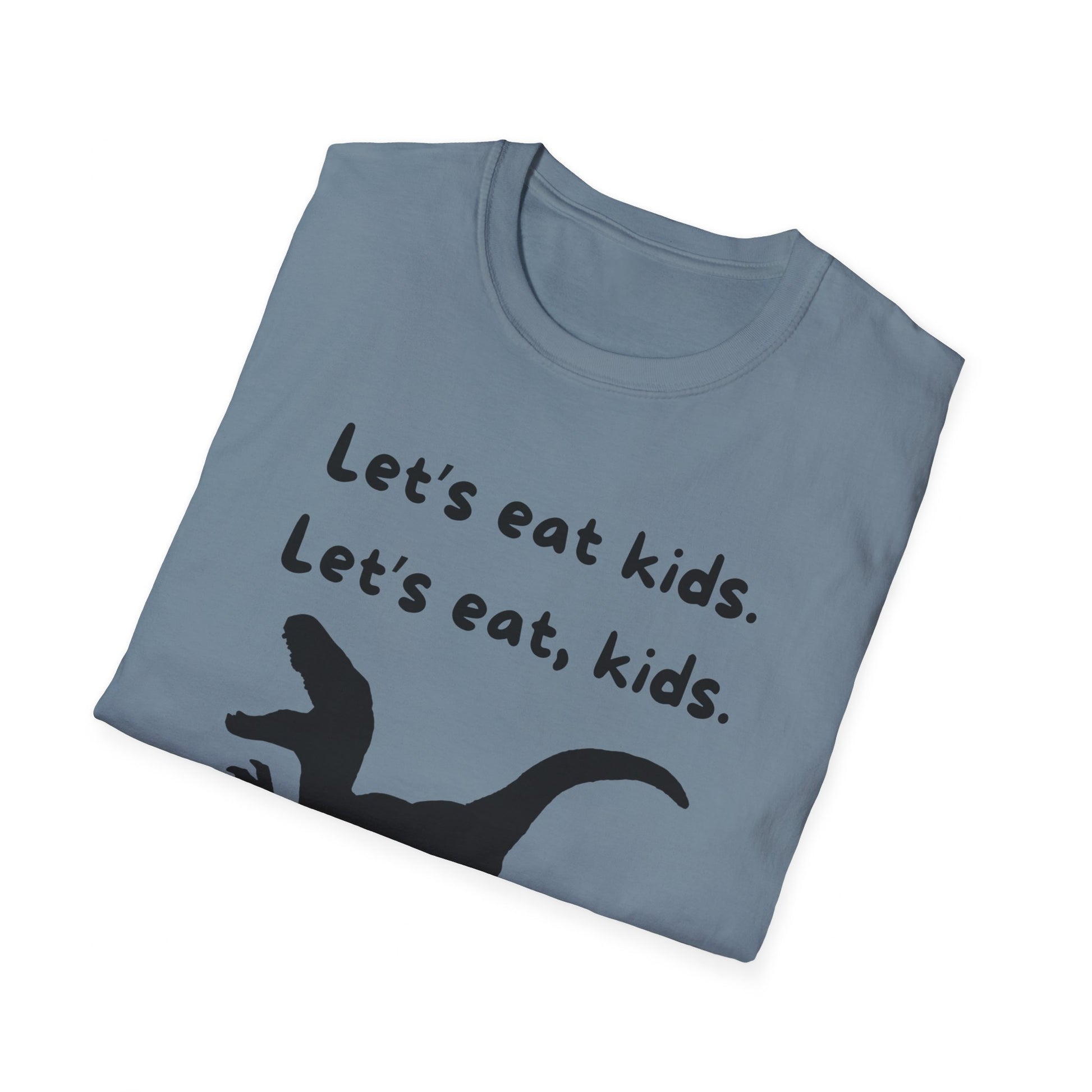 Lets Eat Kids Womens Relaxed/Plus Tshirt (Black Logo) - Sweet Baby Jeez Teez