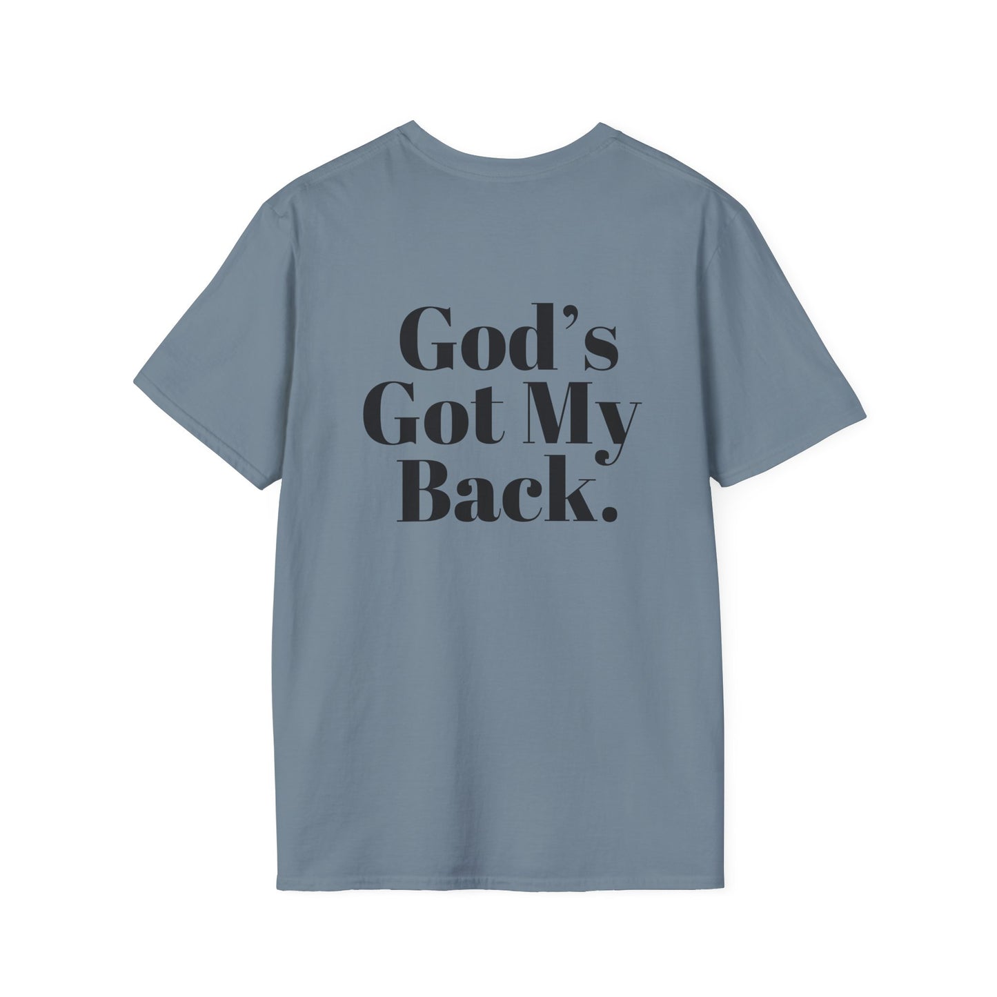 God's Got My Back Men's Tshirt (Black Logo) - Sweet Baby Jeez Teez