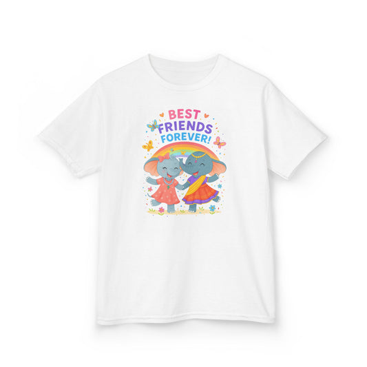 Ellalee the Elephant (TM) and Raja, Best Friends Forever Kids Tshirt - Sweet Baby Jeez Teez